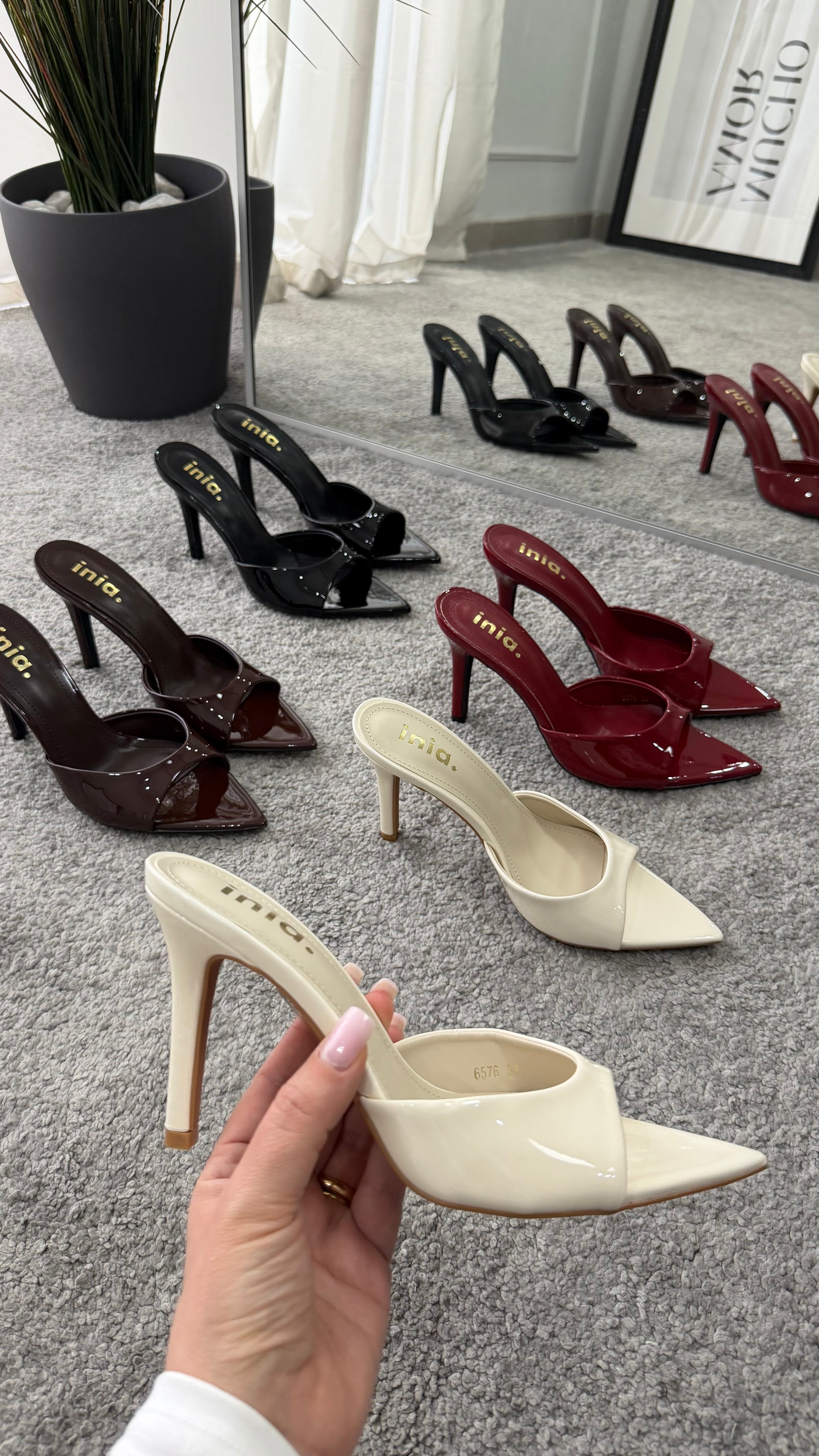 Mules vernice 10,5cm
