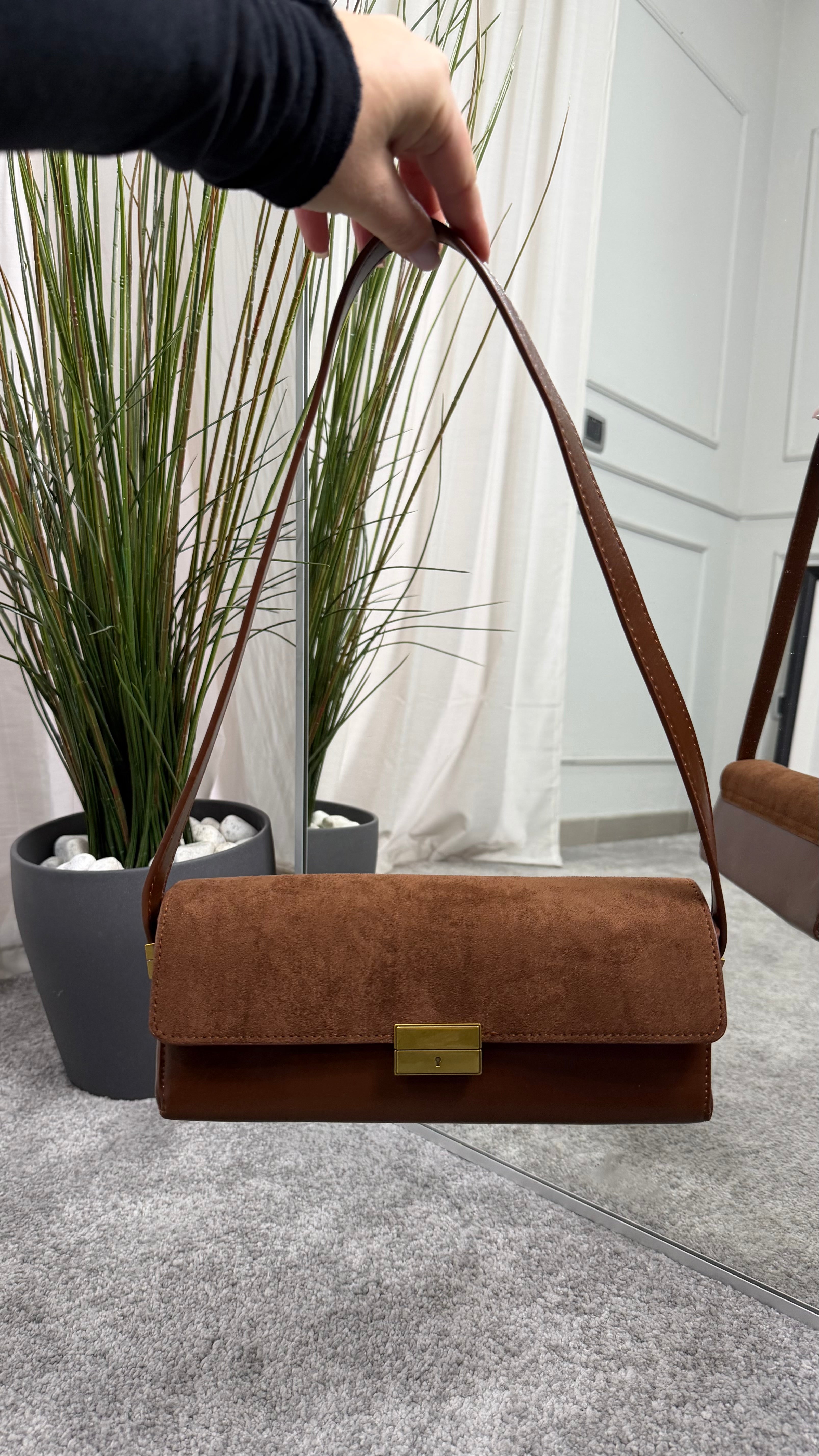 Bag camoscio e pelle