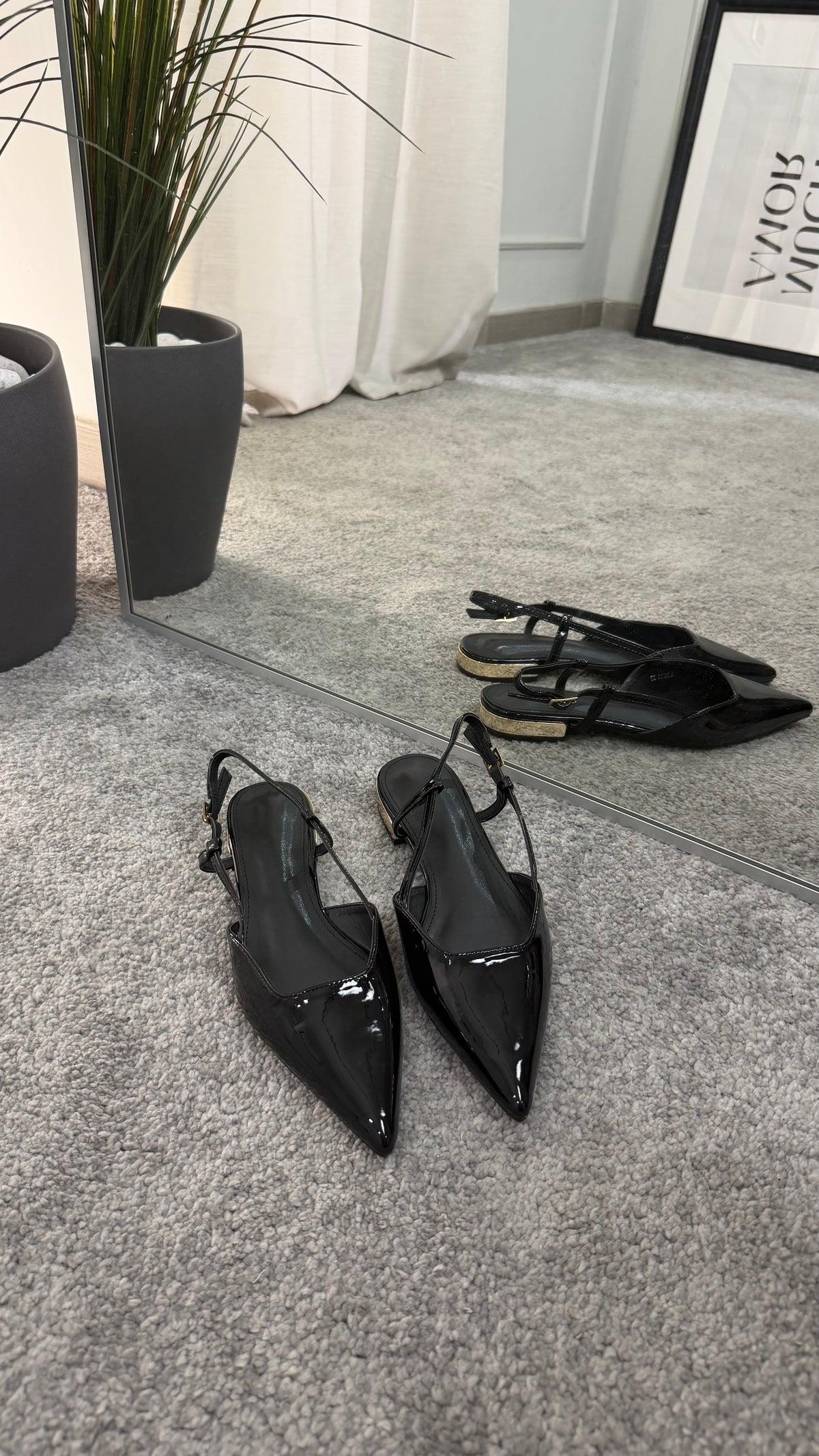 Slingback tacco oro