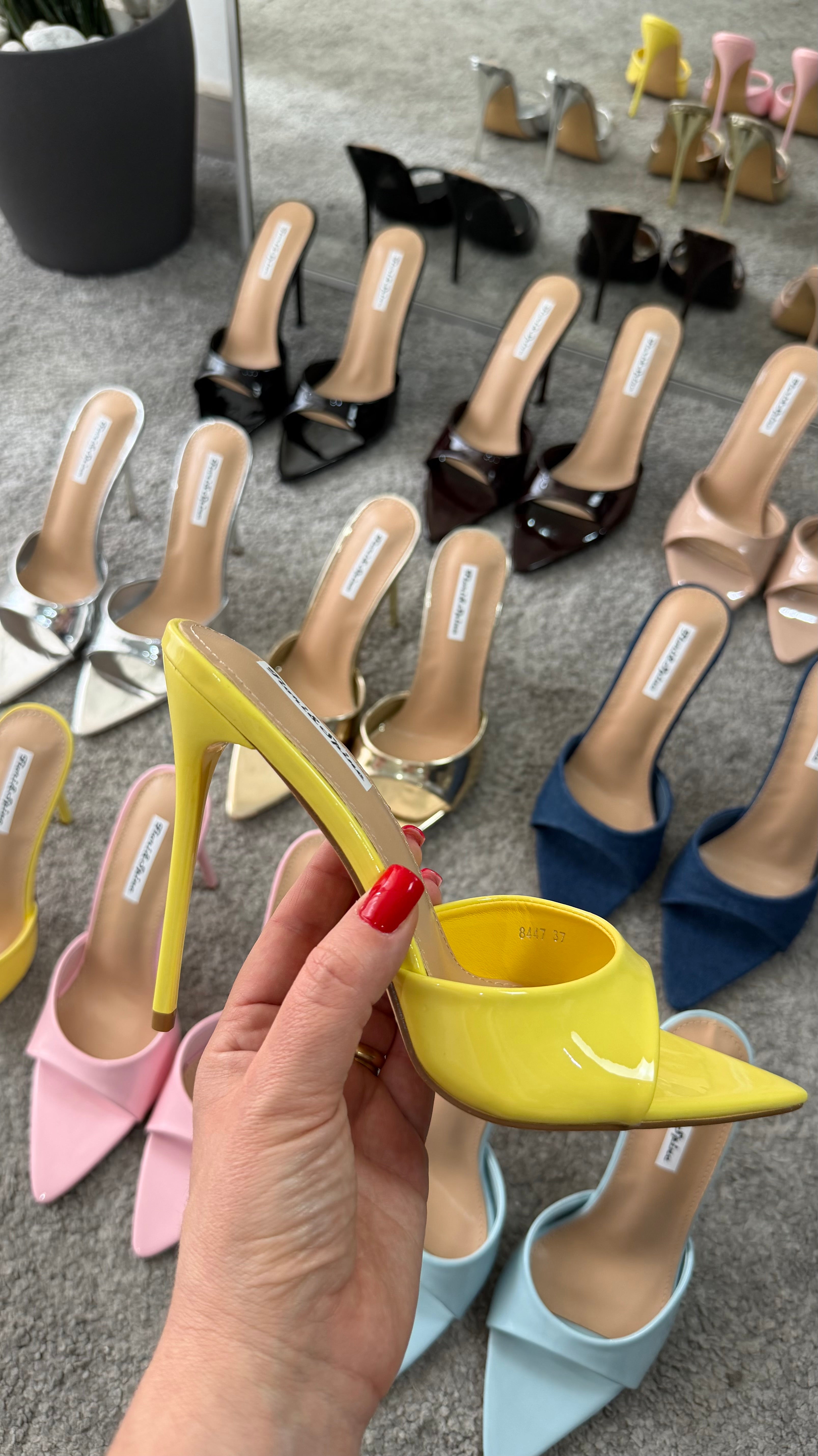 Mules vernice 12cm