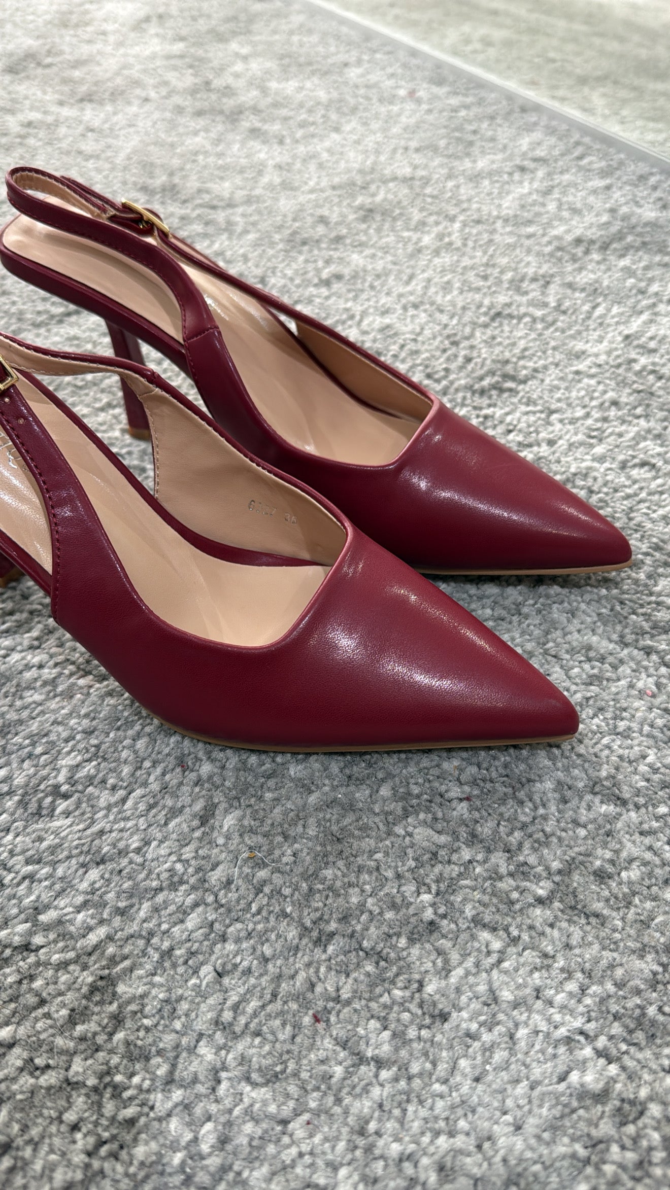 Slingback ecopelle bordeaux by Giel Store