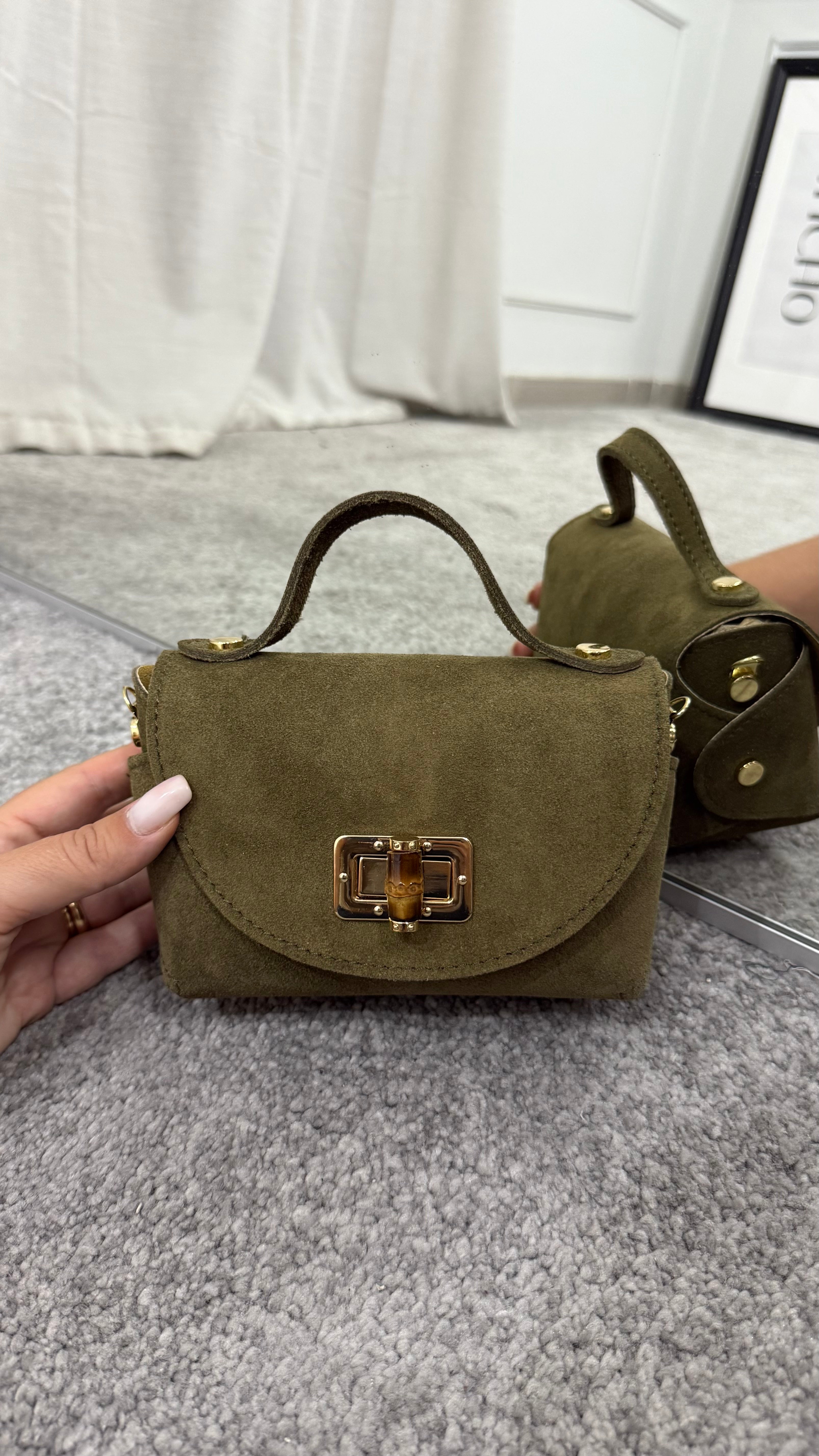 Minibag scamosciata