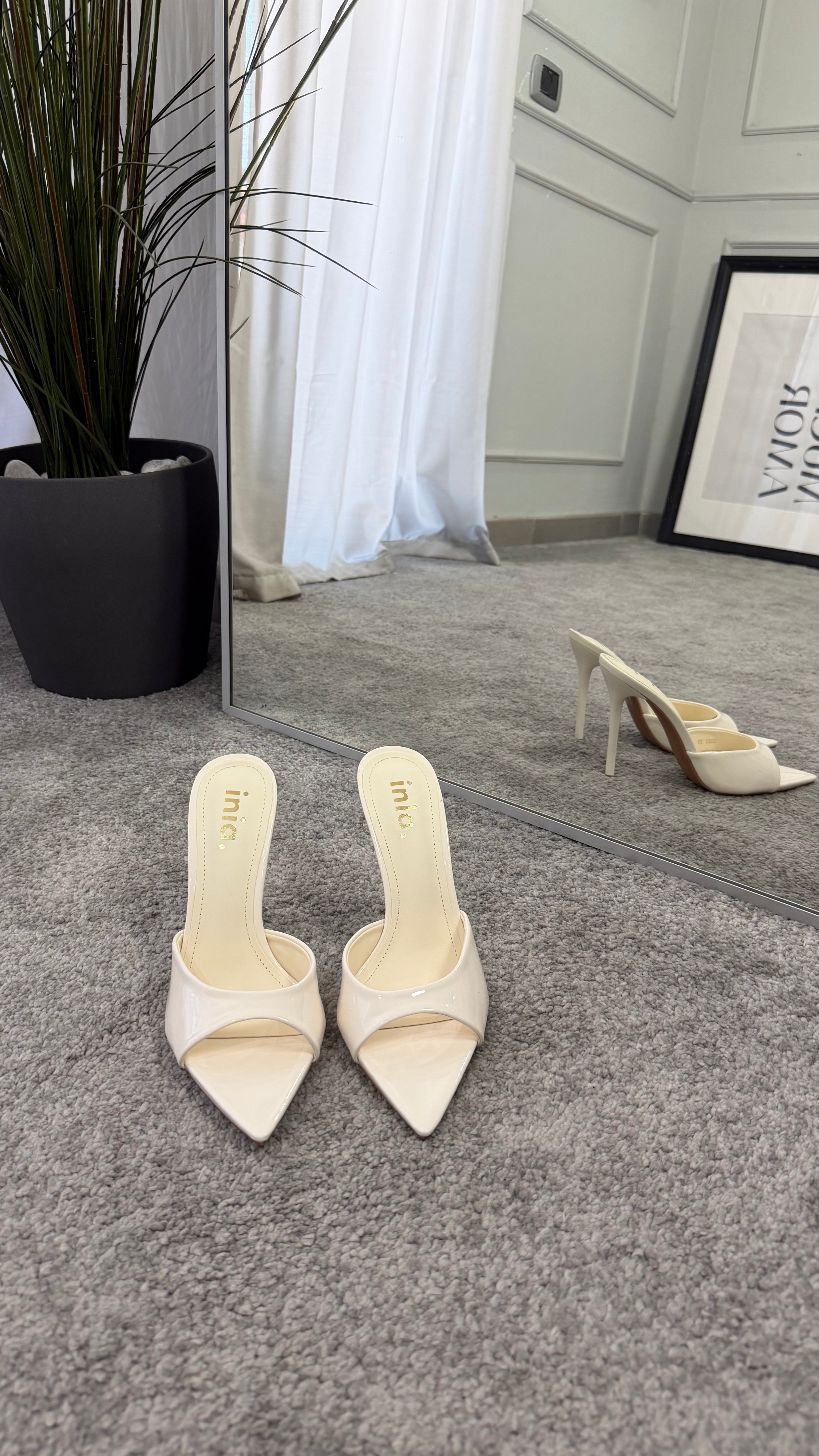 Mules vernice 12cm