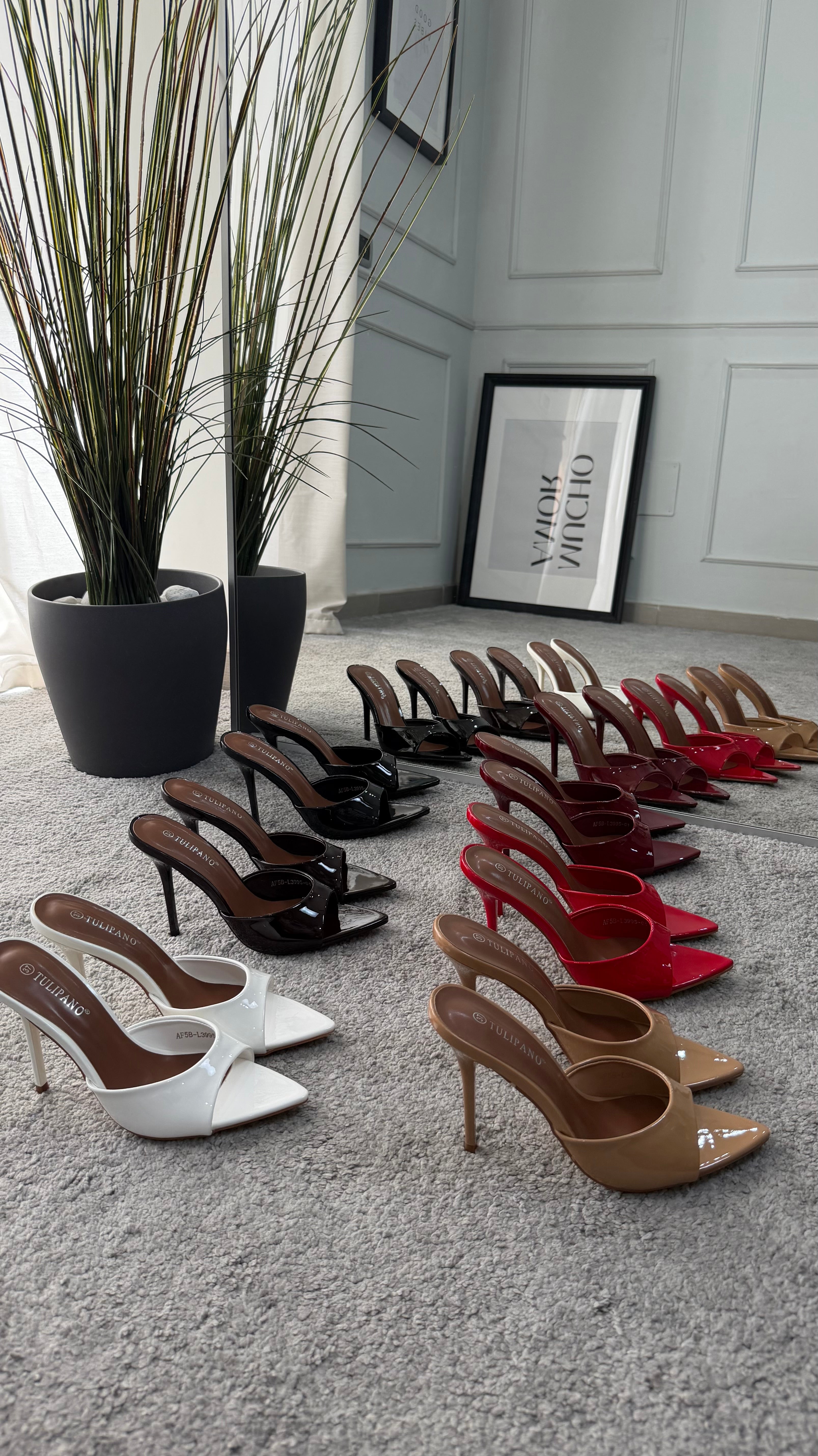 Mules vernice 11cm