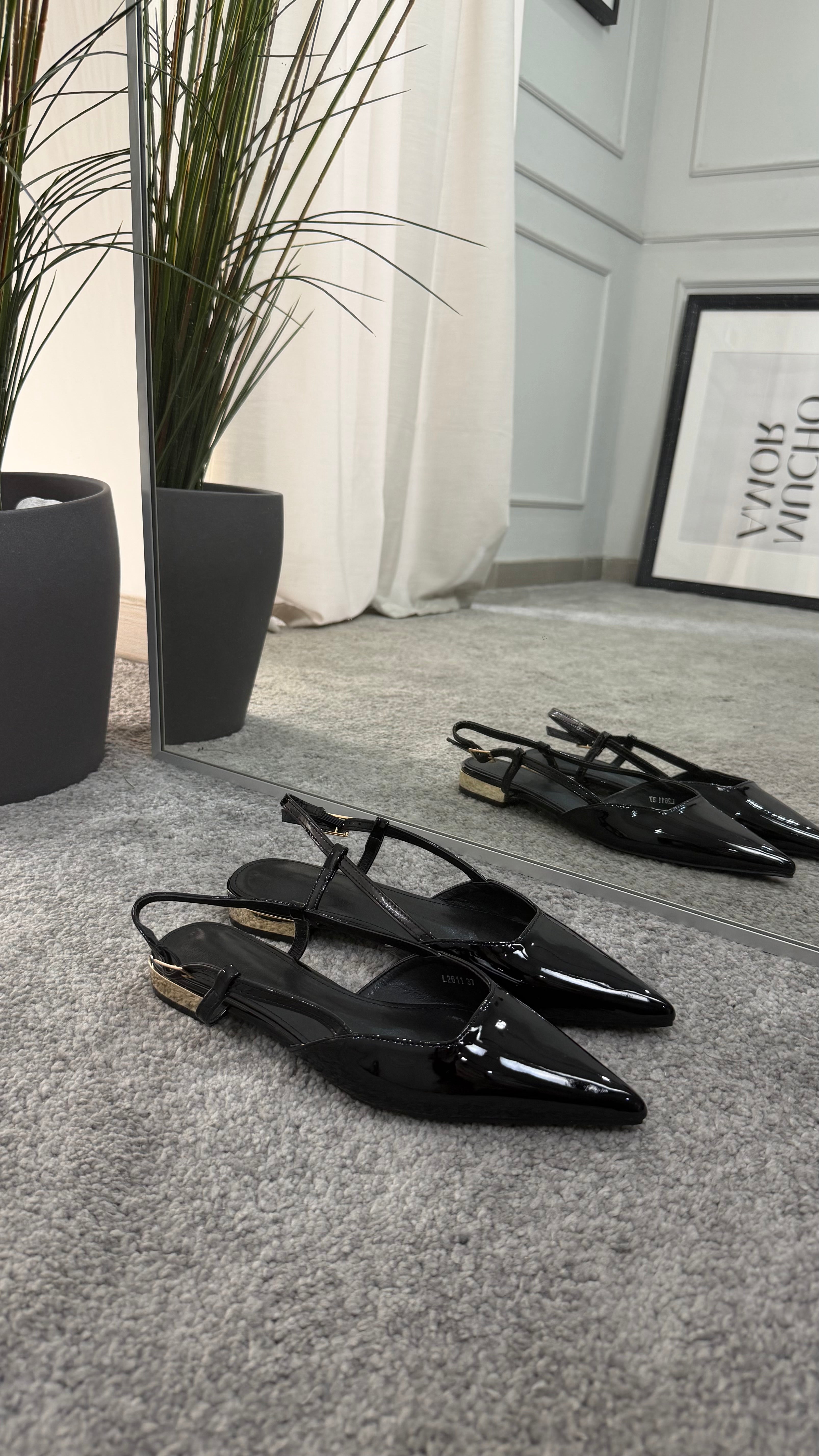 Slingback tacco oro