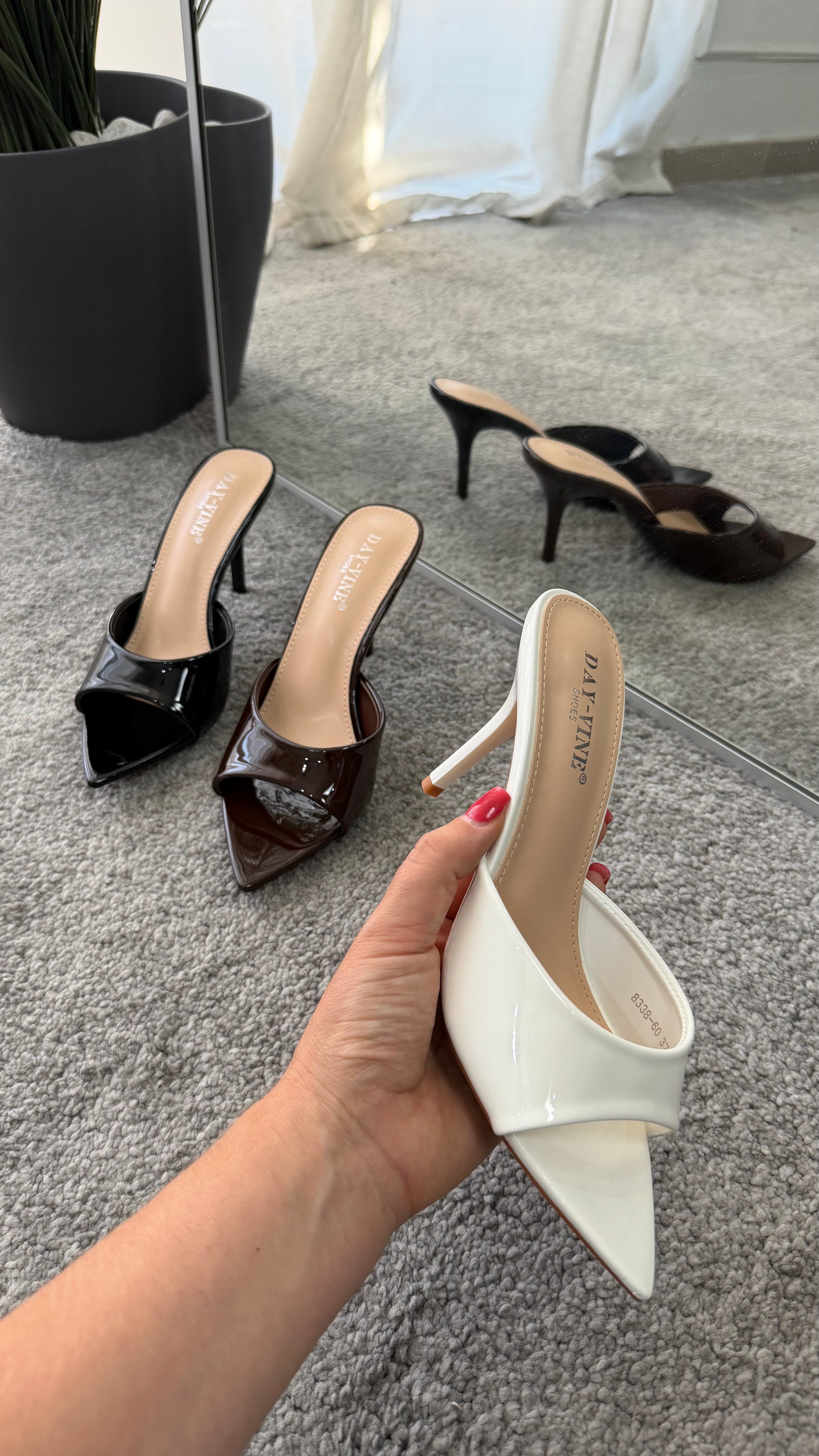 Mules vernice 9cm