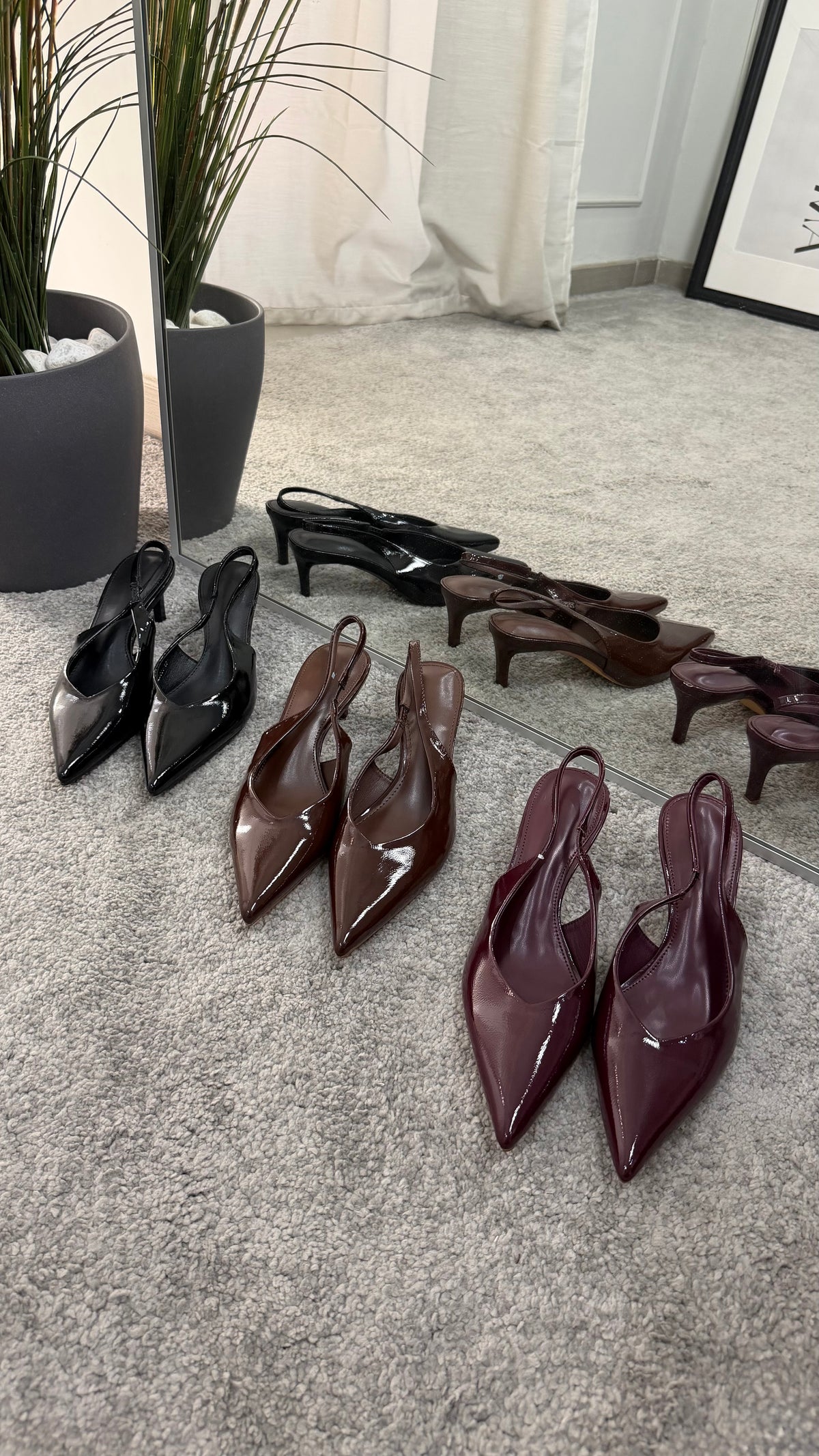 Slingback vernice
