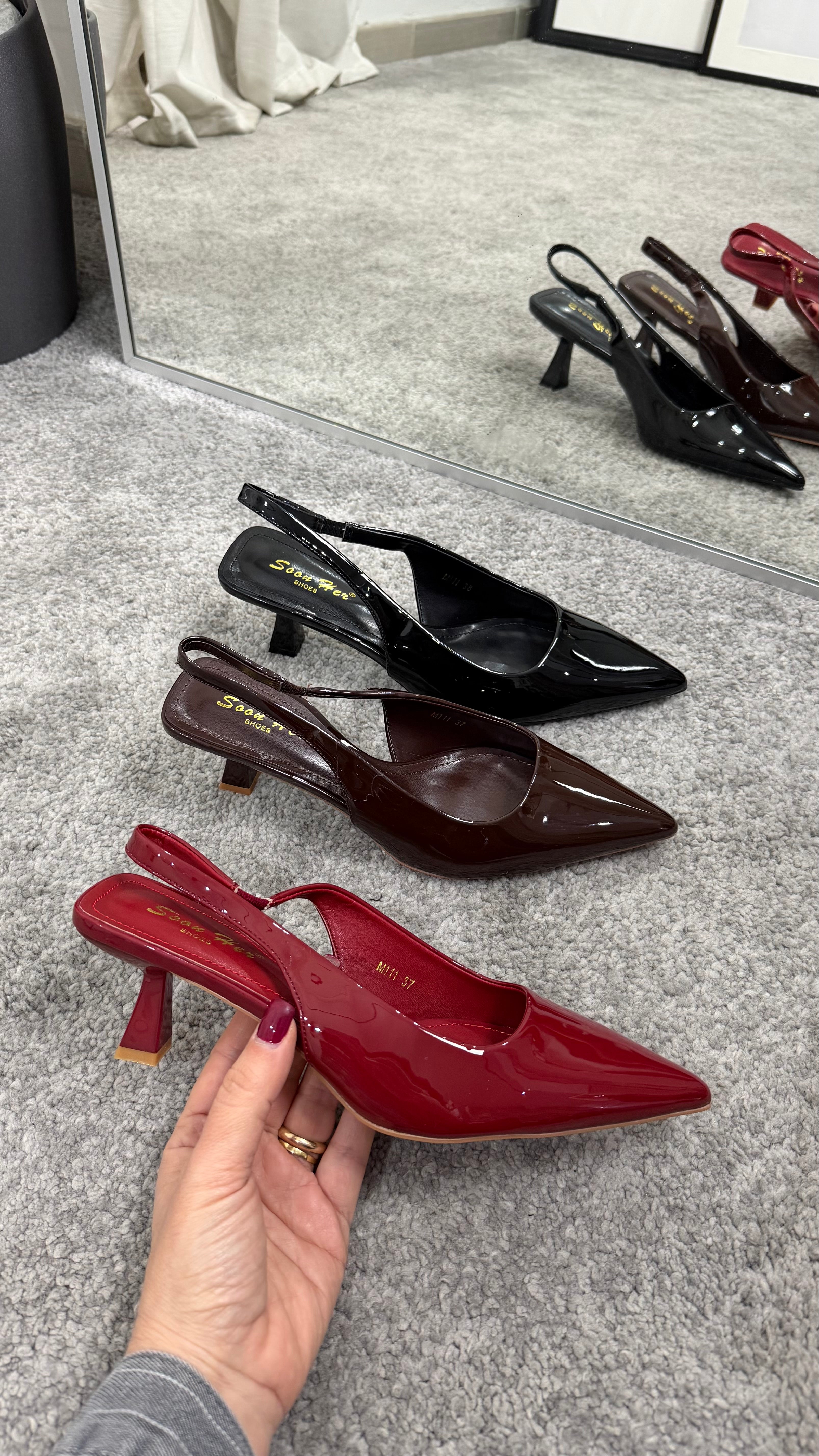 Slingback vernice 3cm
