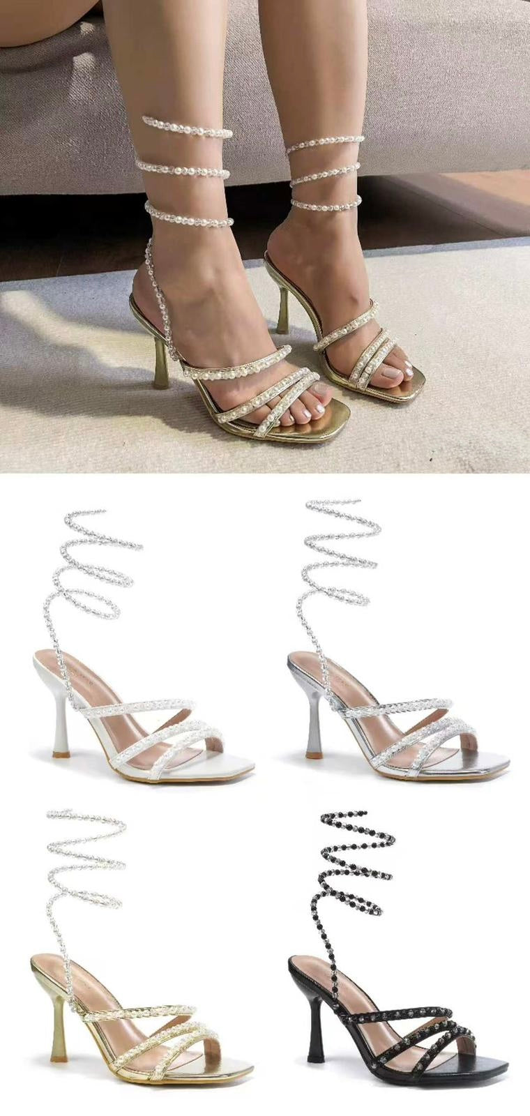 Sandalo spirale perla by Giel Store