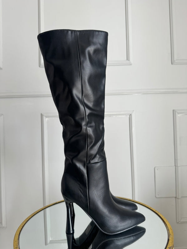 Stivale tacco clessidra BLACK