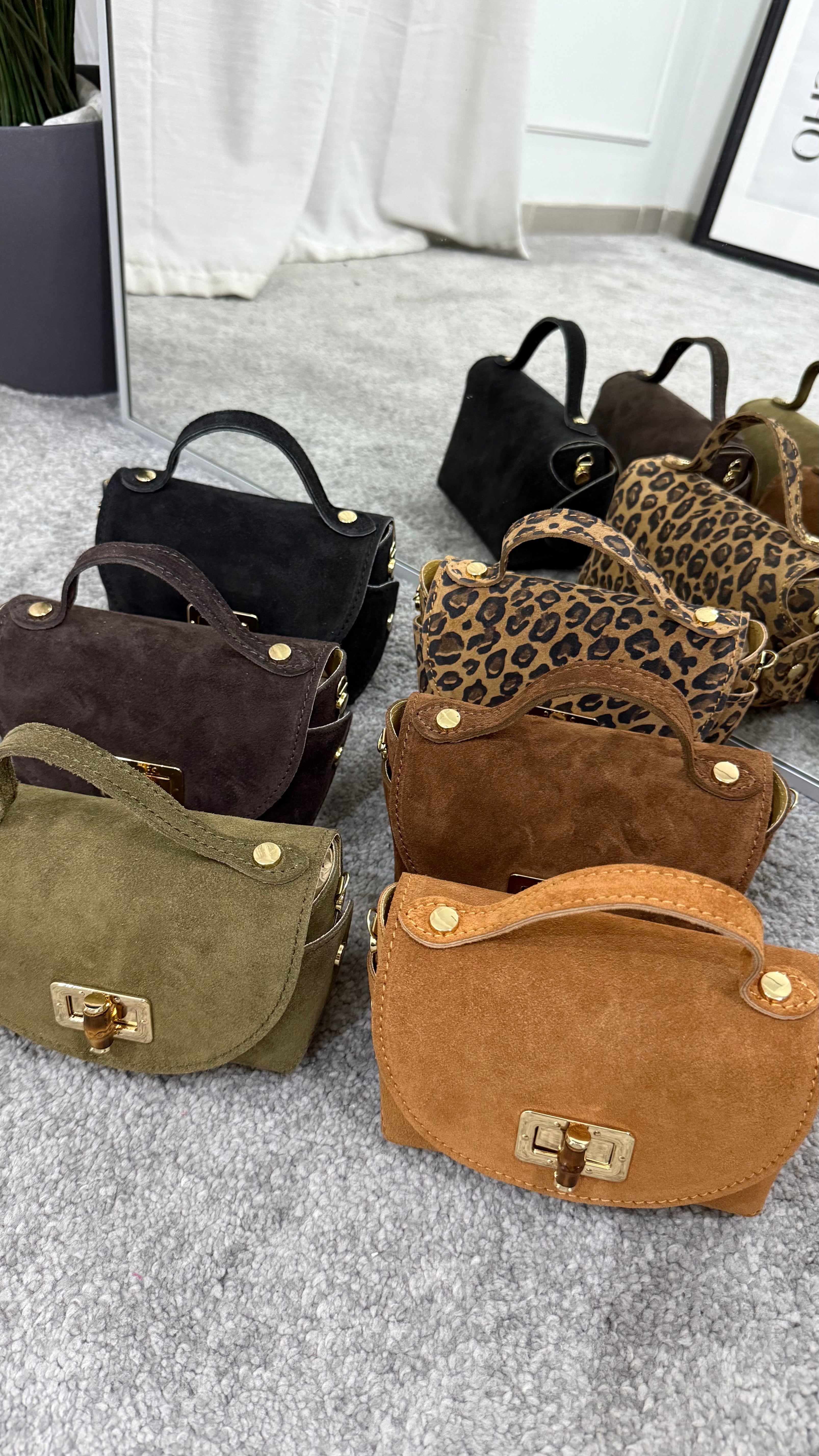 Minibag scamosciata
