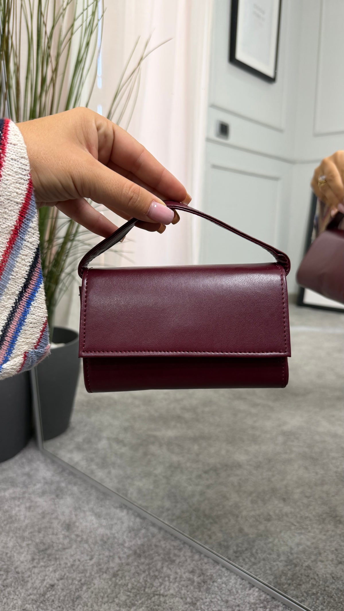 Minibag ecopelle bordeaux