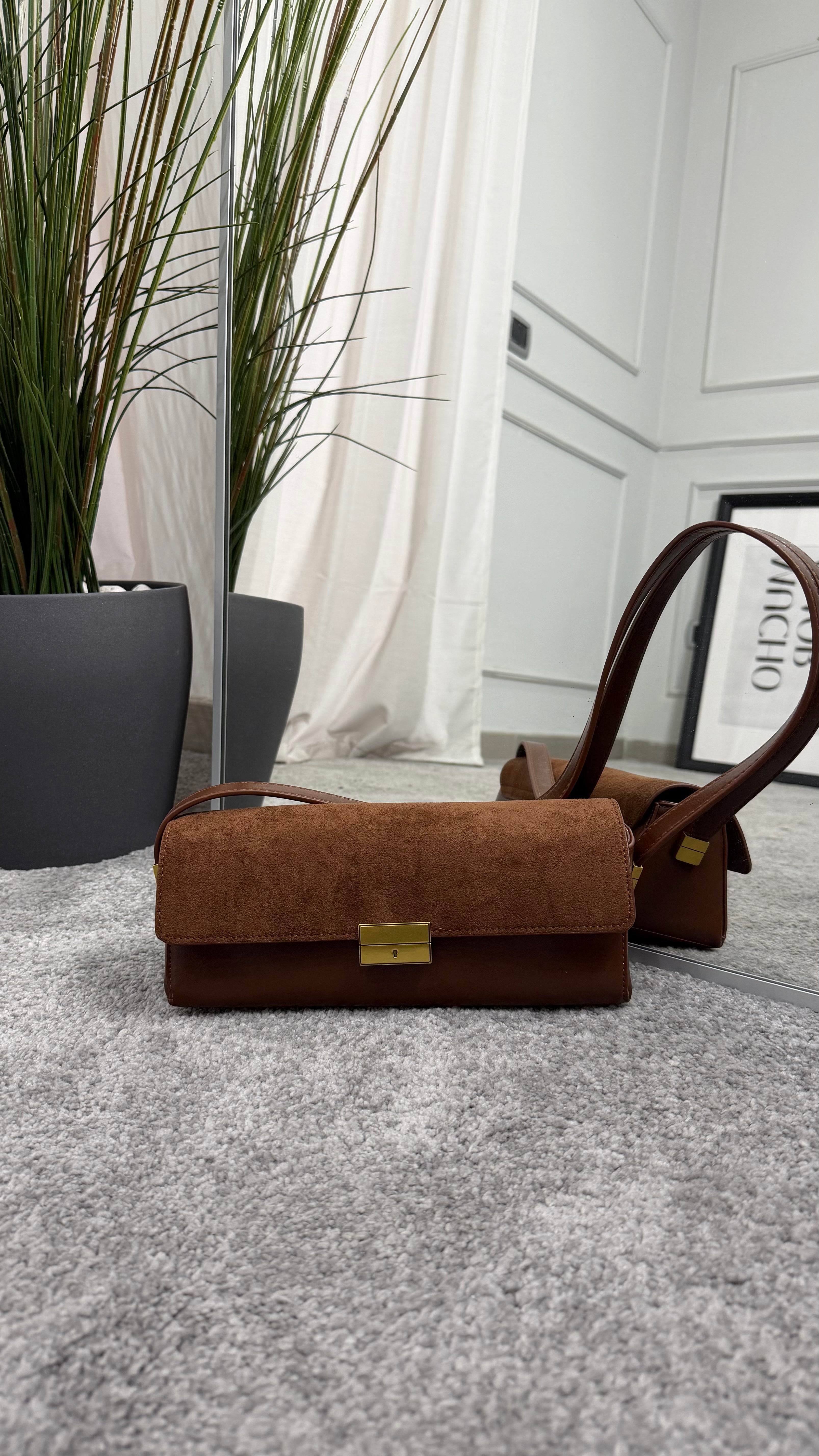 Bag camoscio e pelle