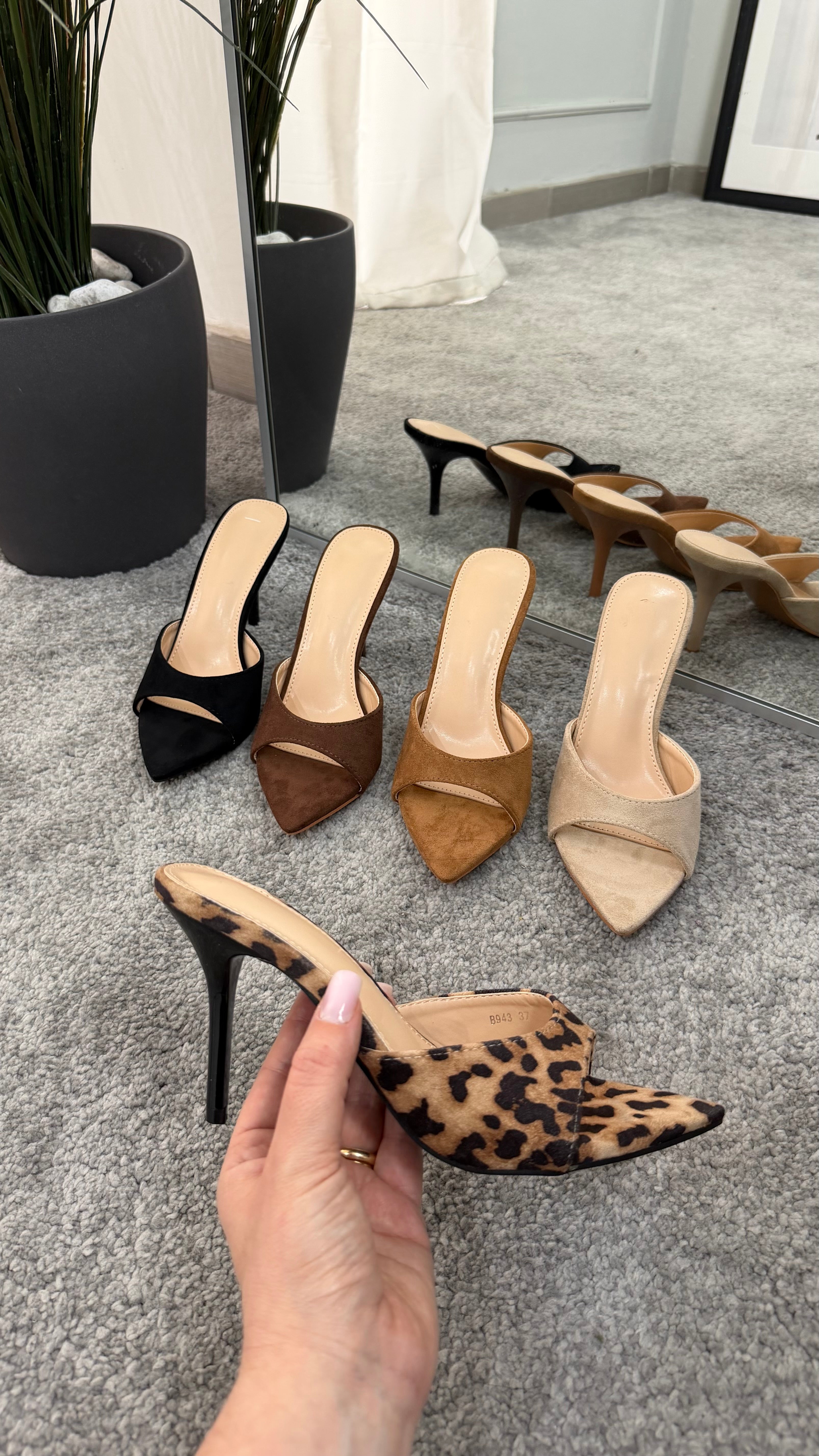 Mules scamosciato 10cm