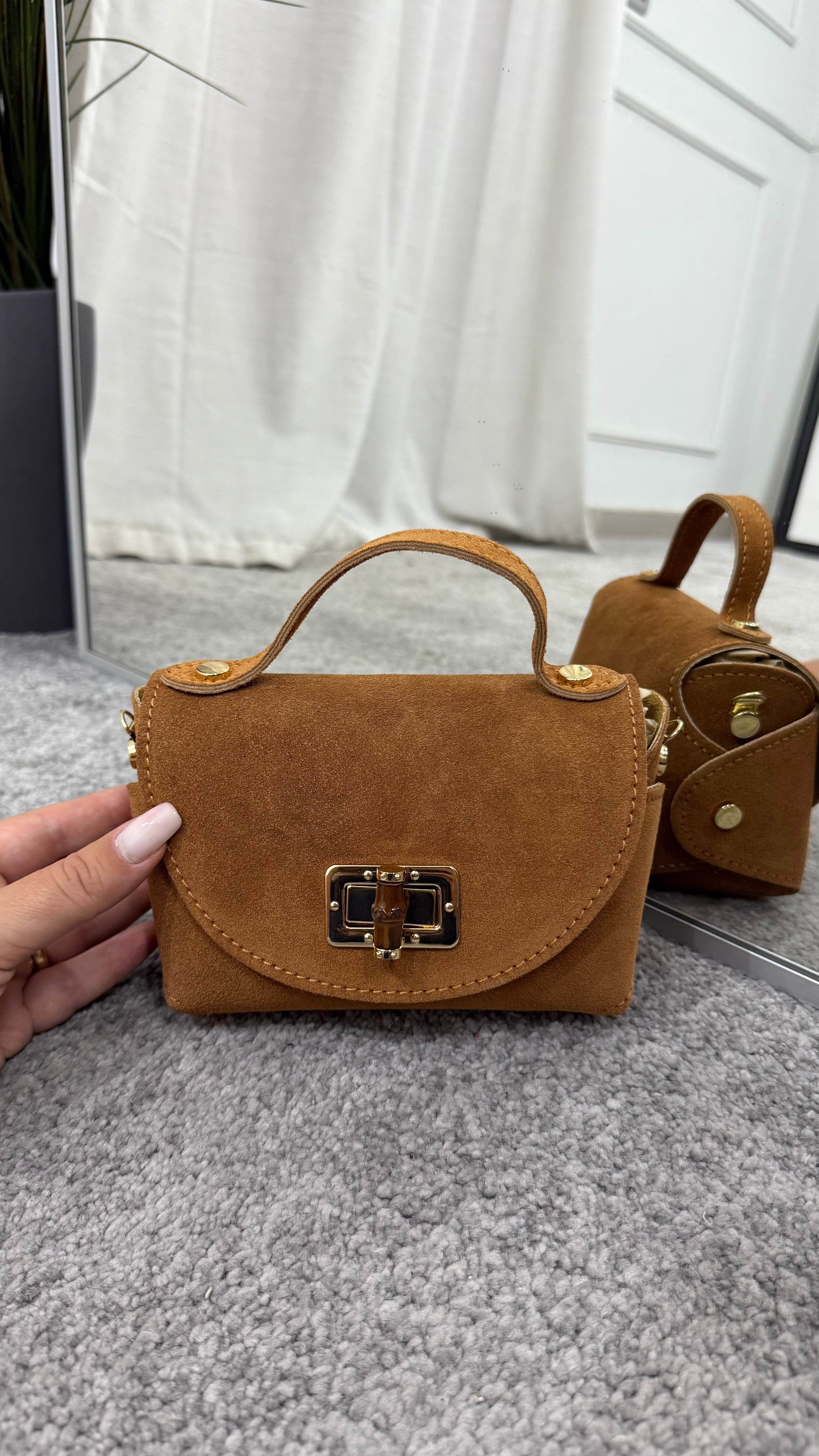 Minibag scamosciata