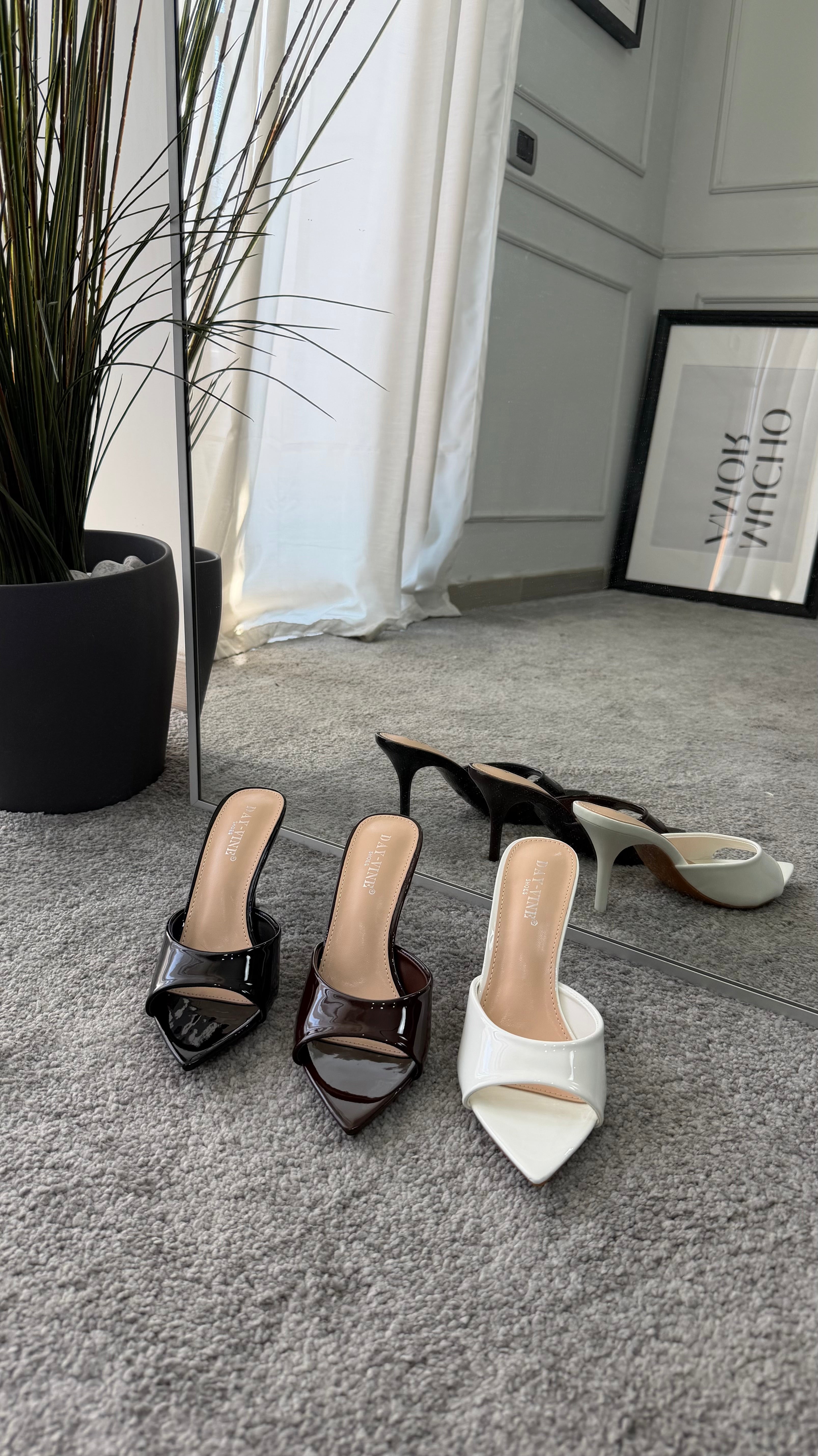 Mules vernice 9cm