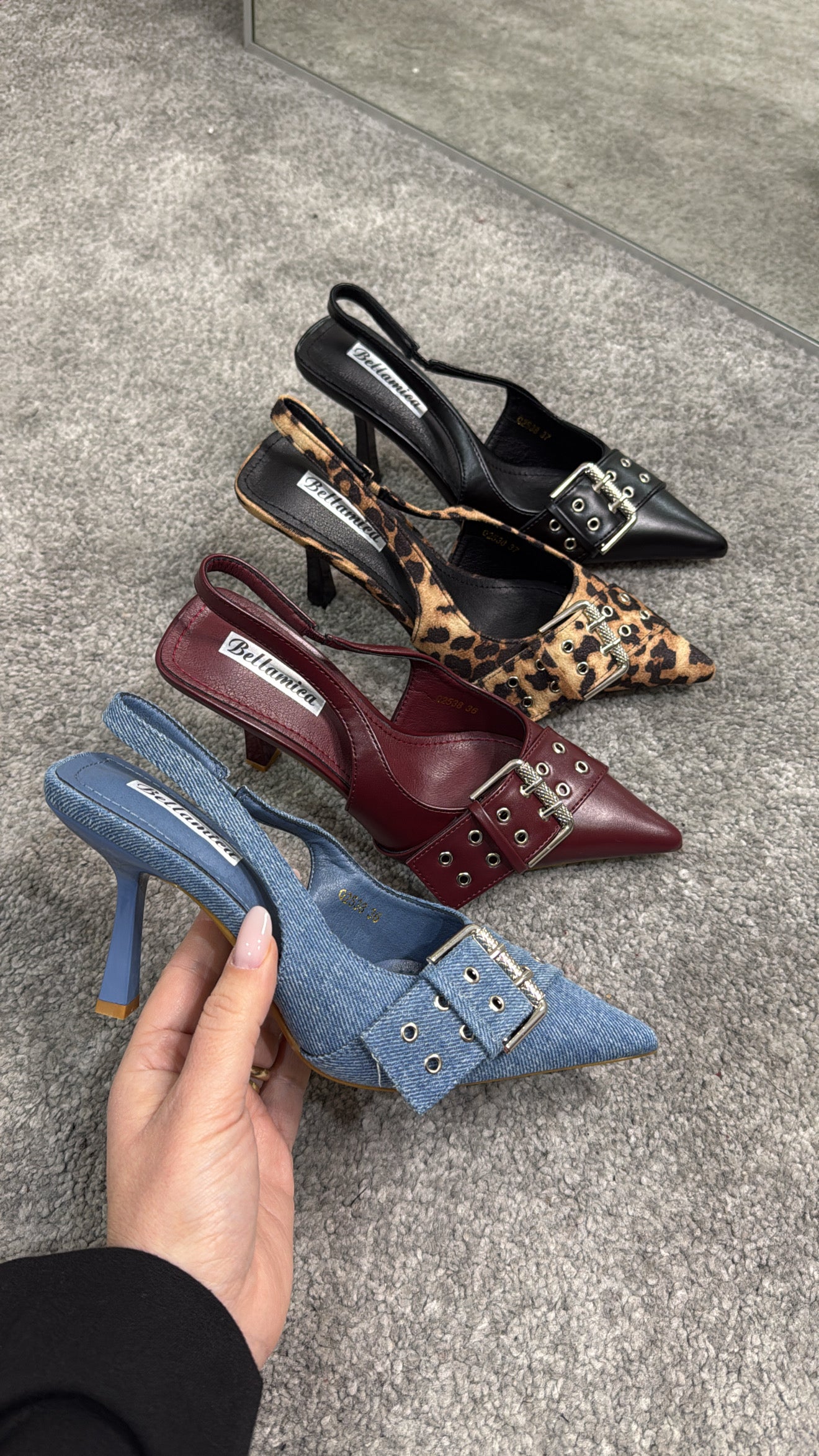 Slingback fibbia larga