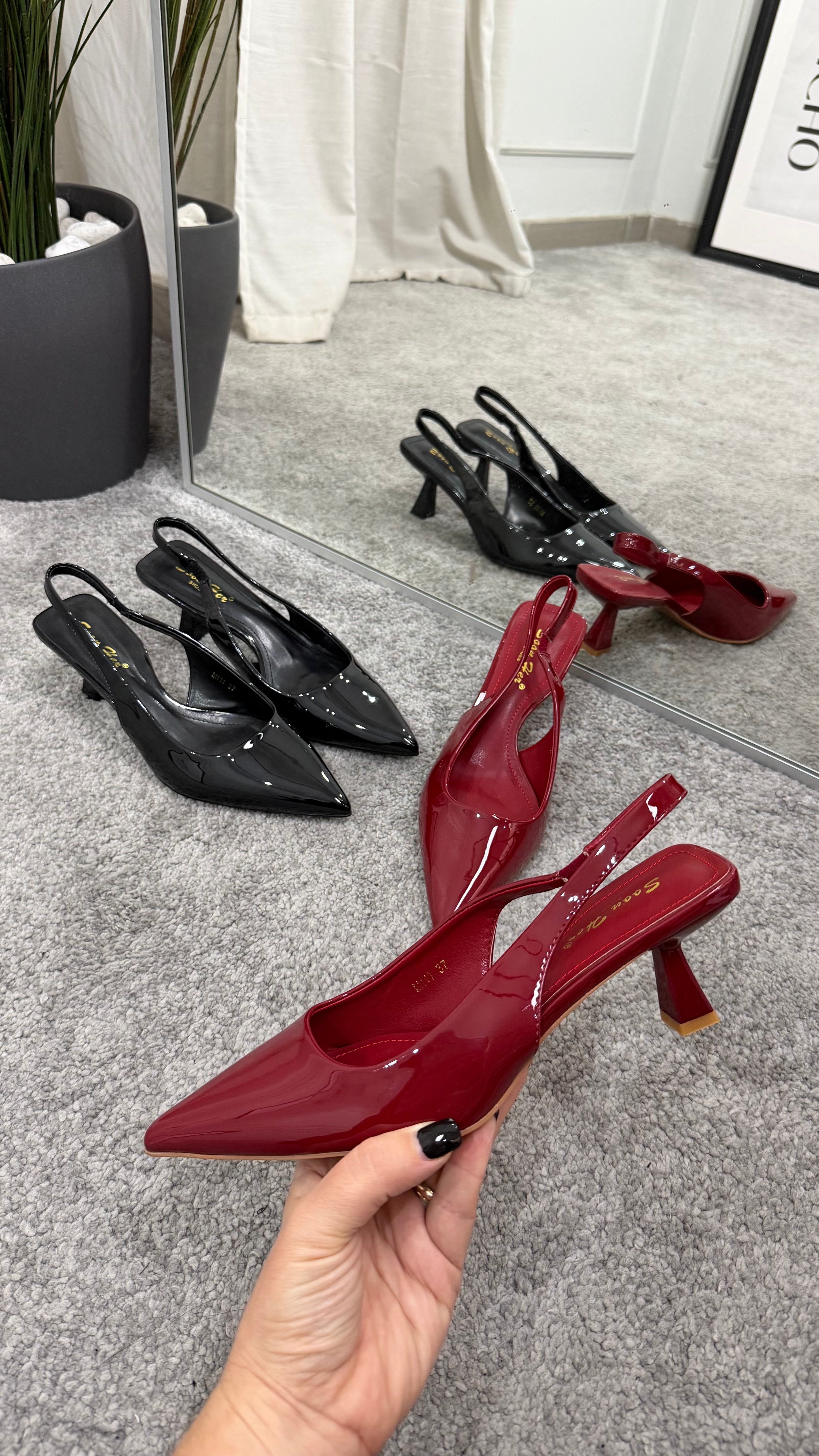 Slingback vernice 3cm