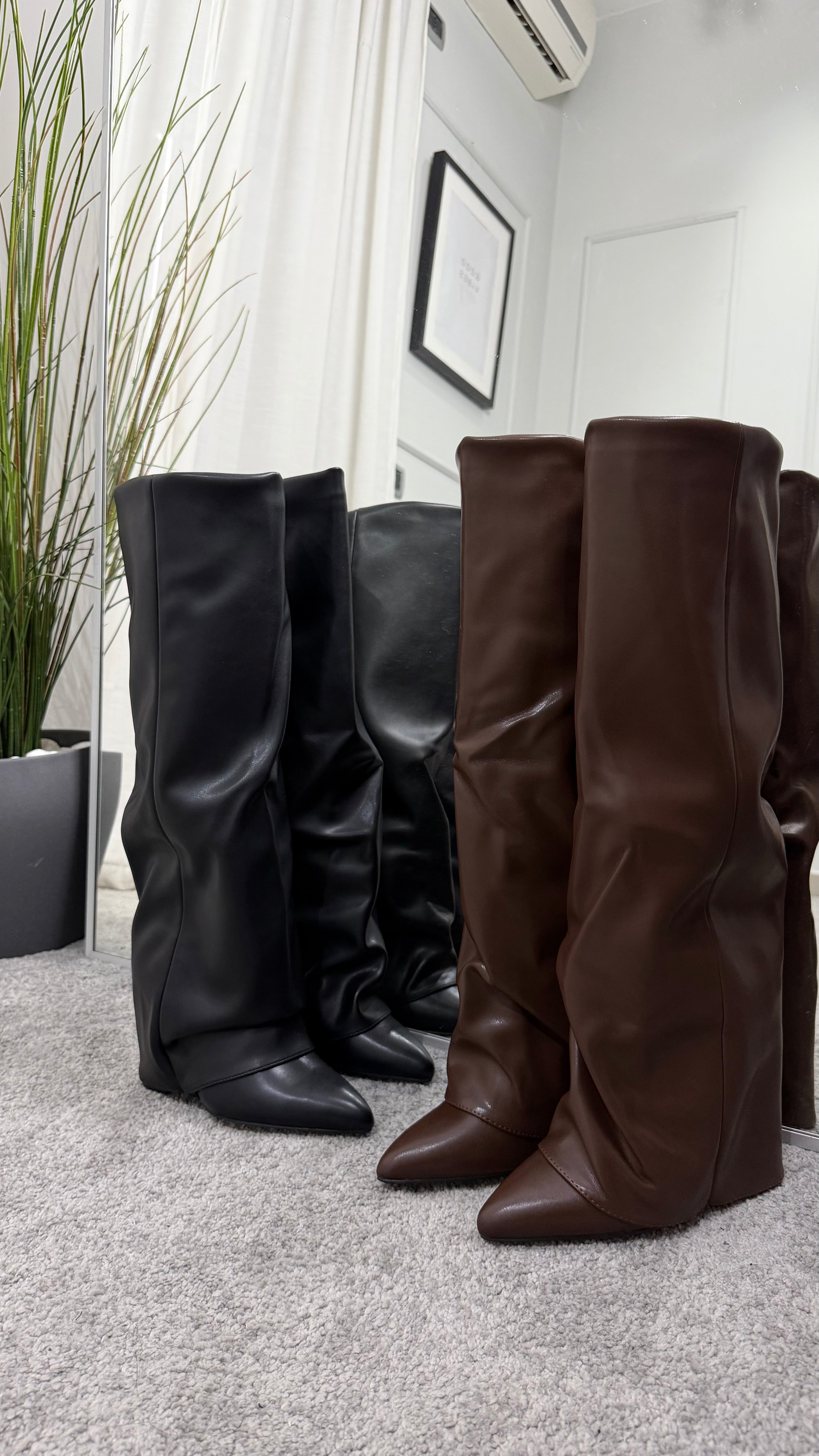 Stivale tubolare drappeggio