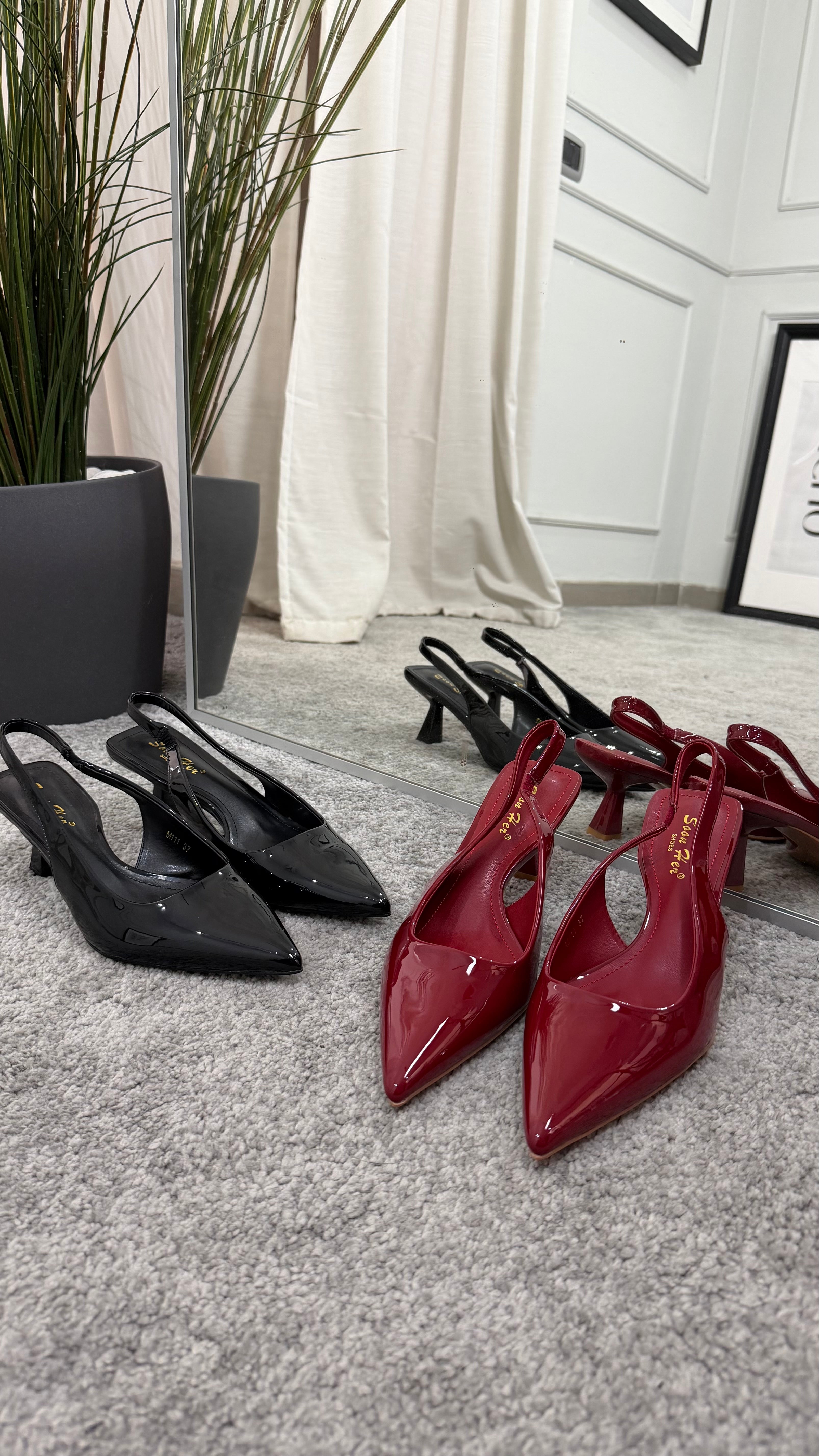 Slingback vernice 3cm