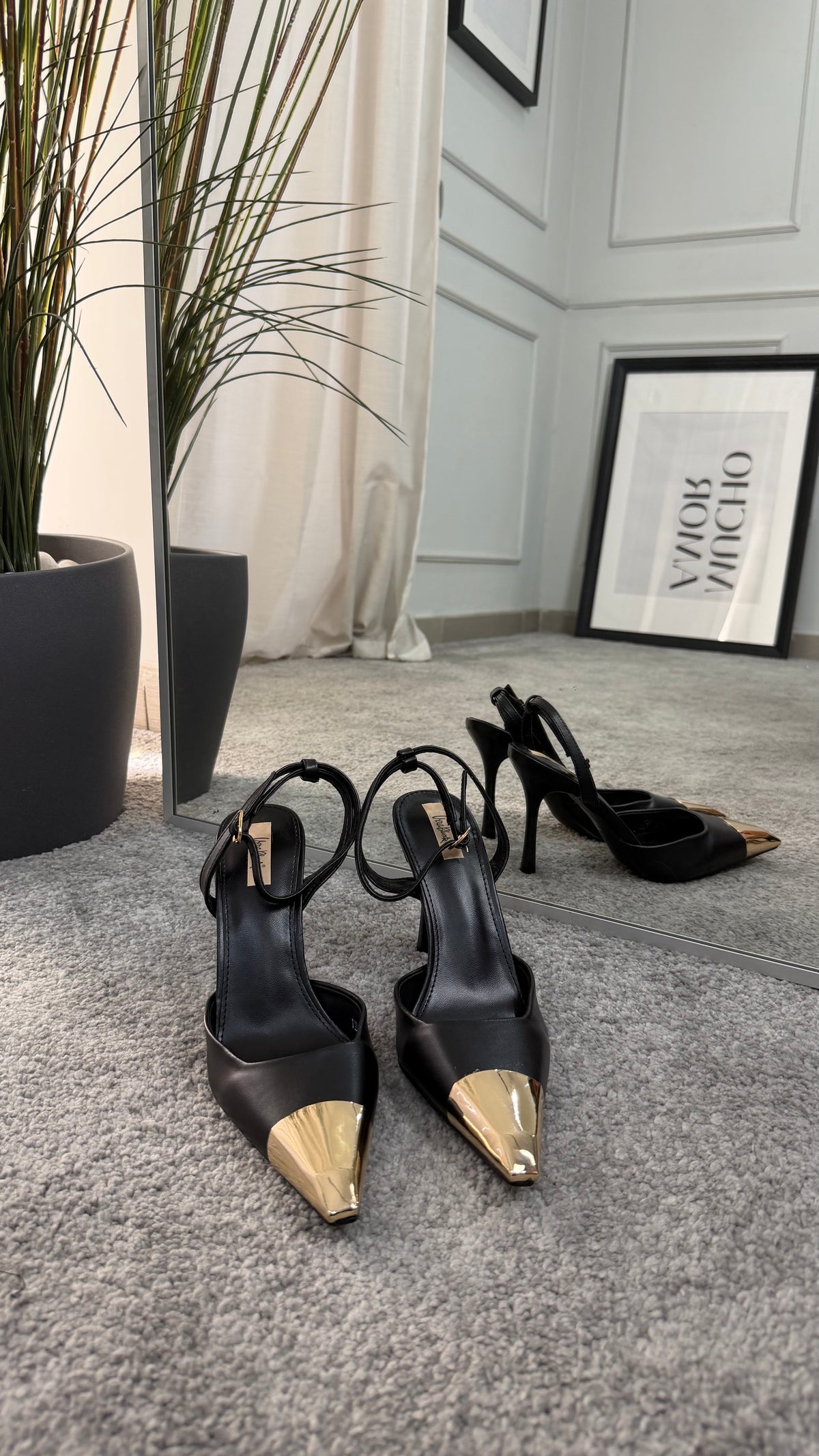 Slingback punta oro