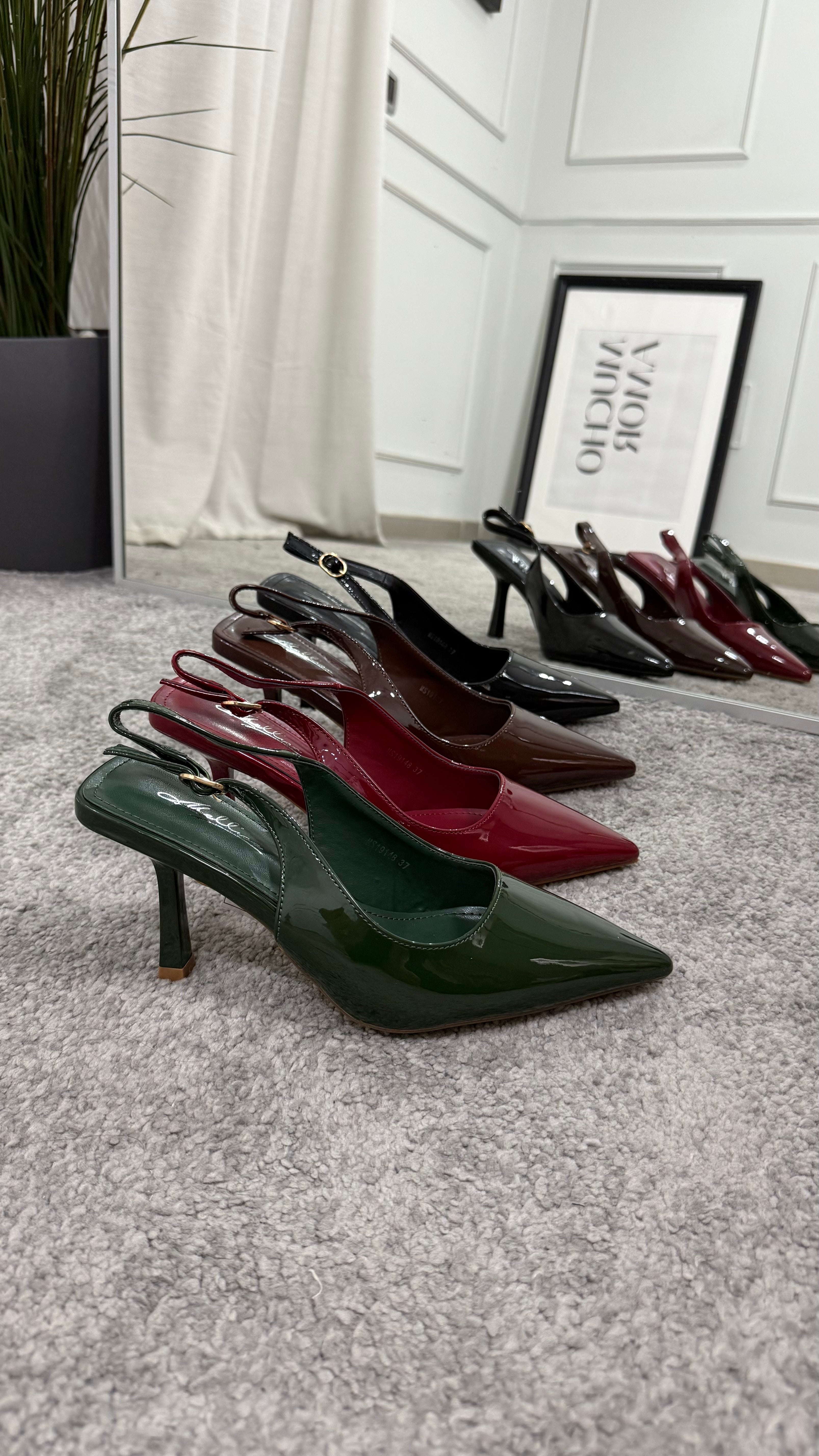 Slingback vernice 7cm