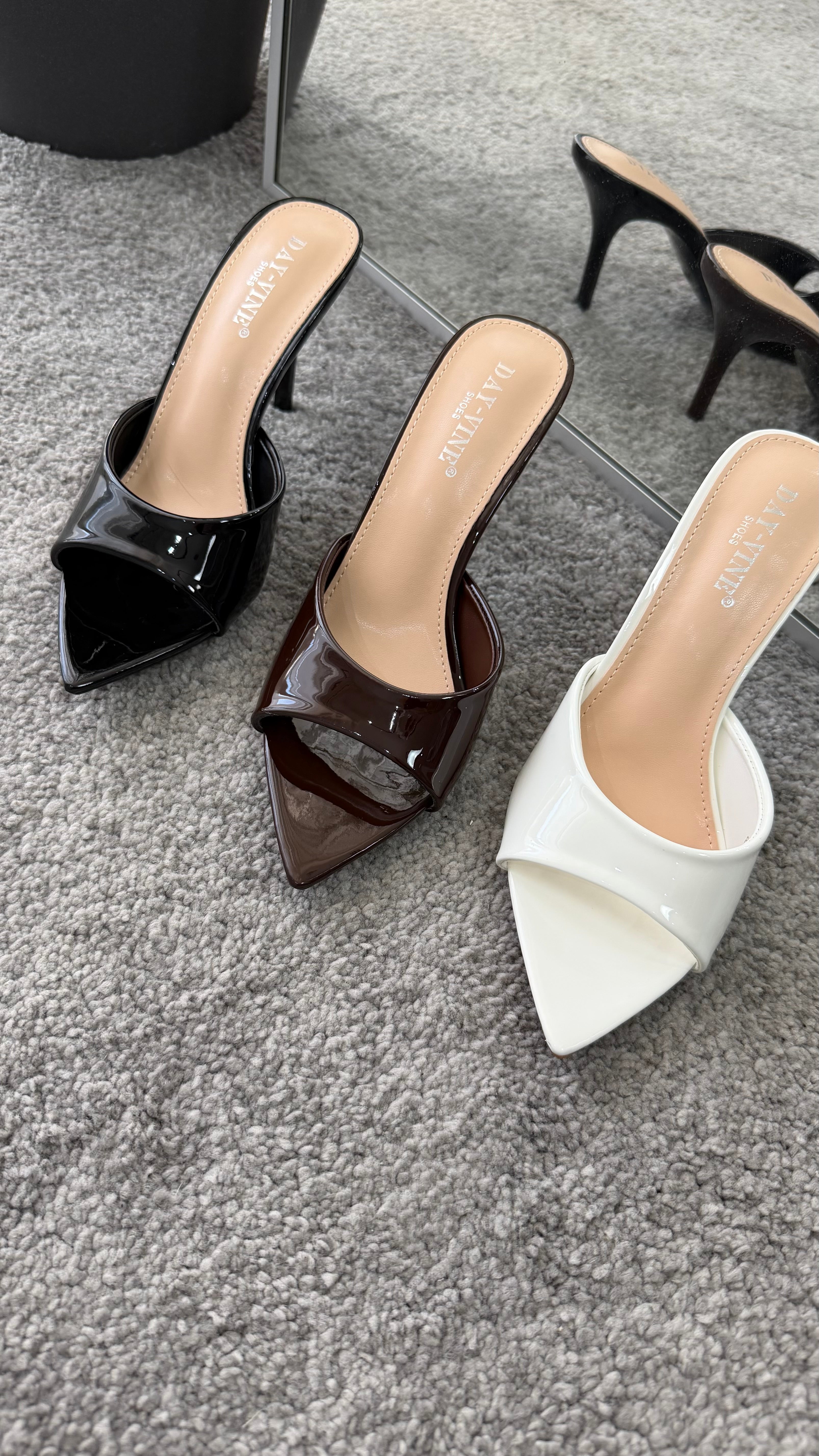 Mules vernice 9cm