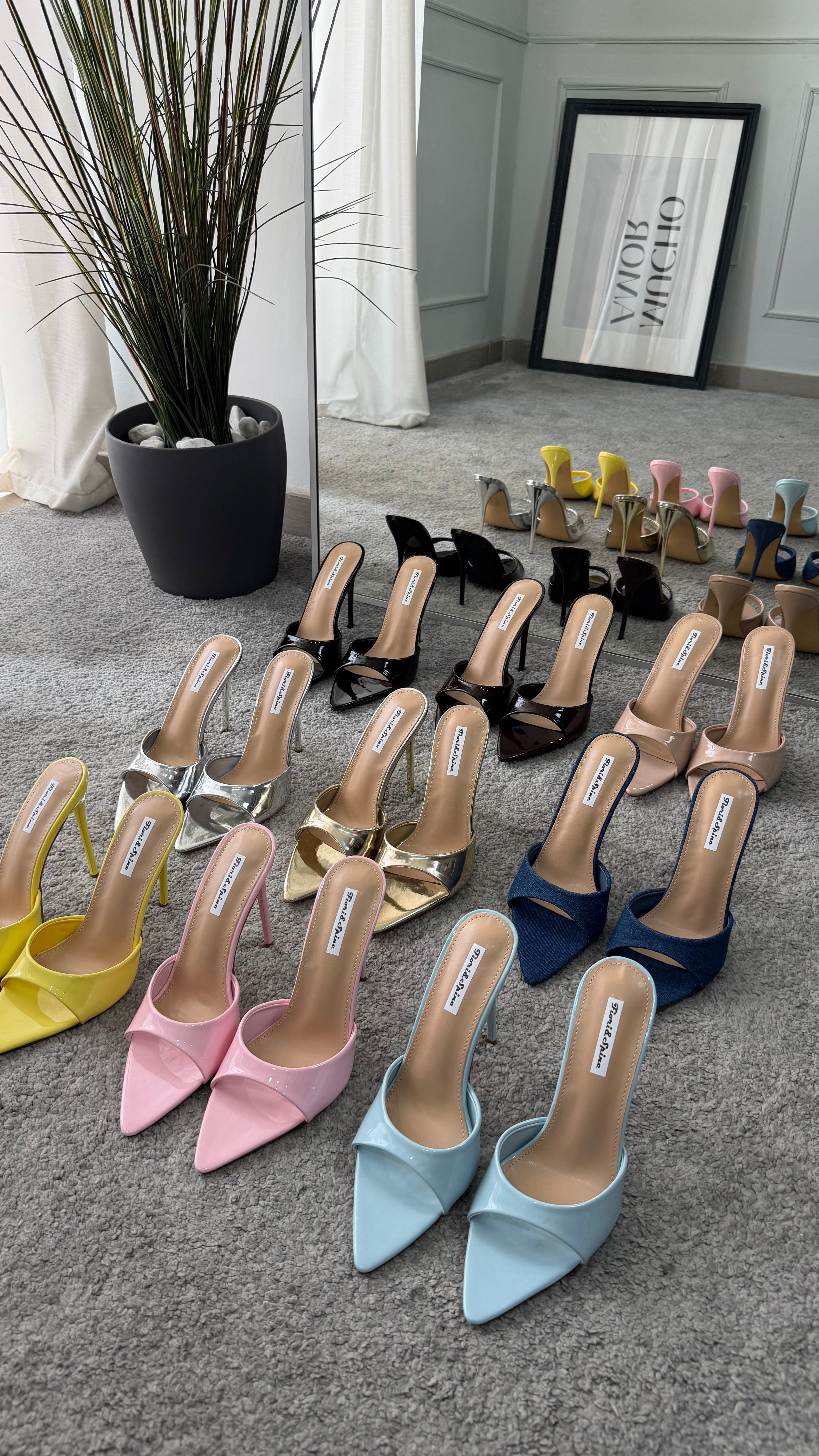 Mules vernice 12cm