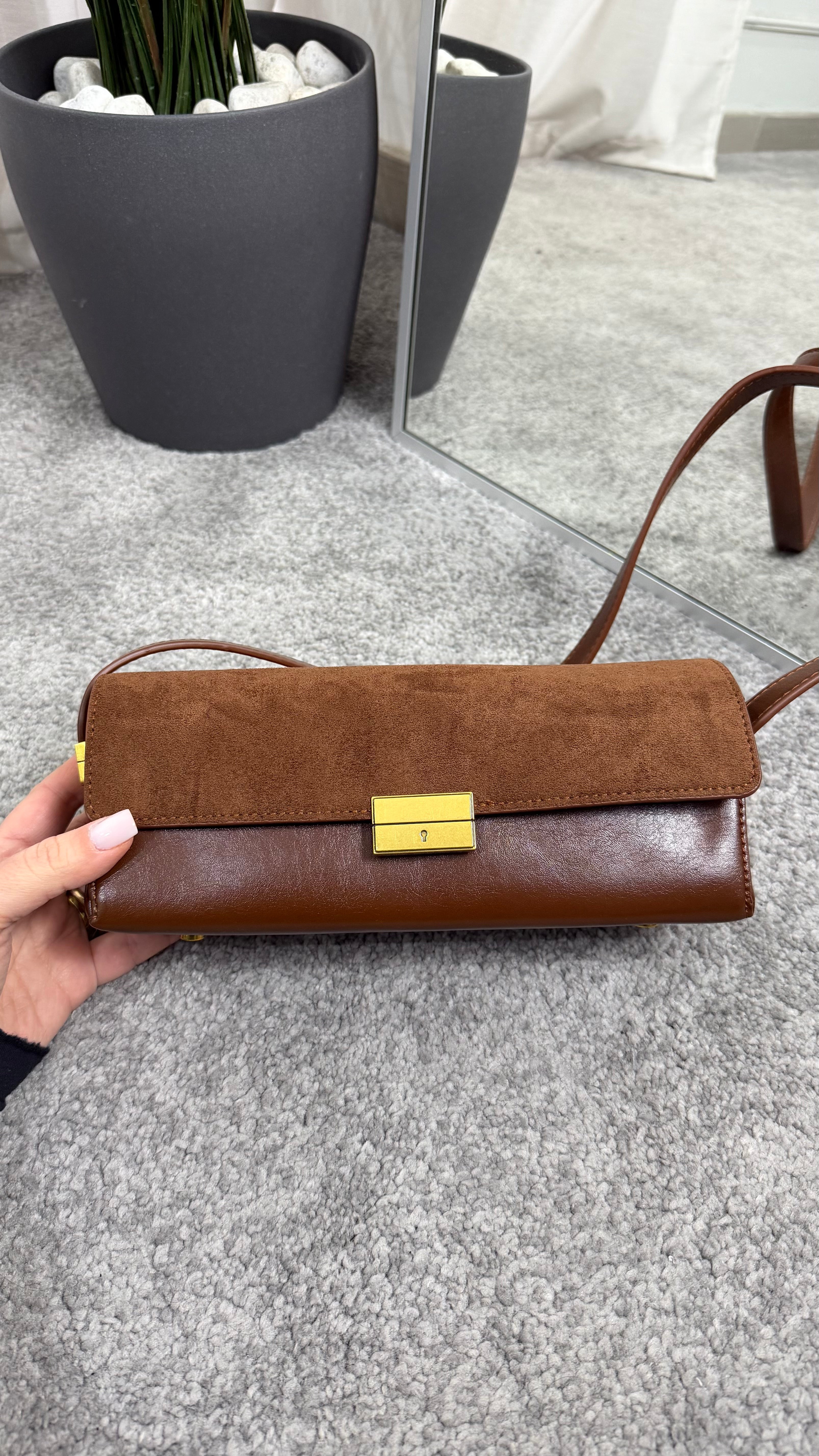 Bag camoscio e pelle