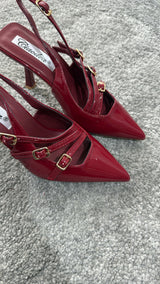 Slingback bordeaux fibbie