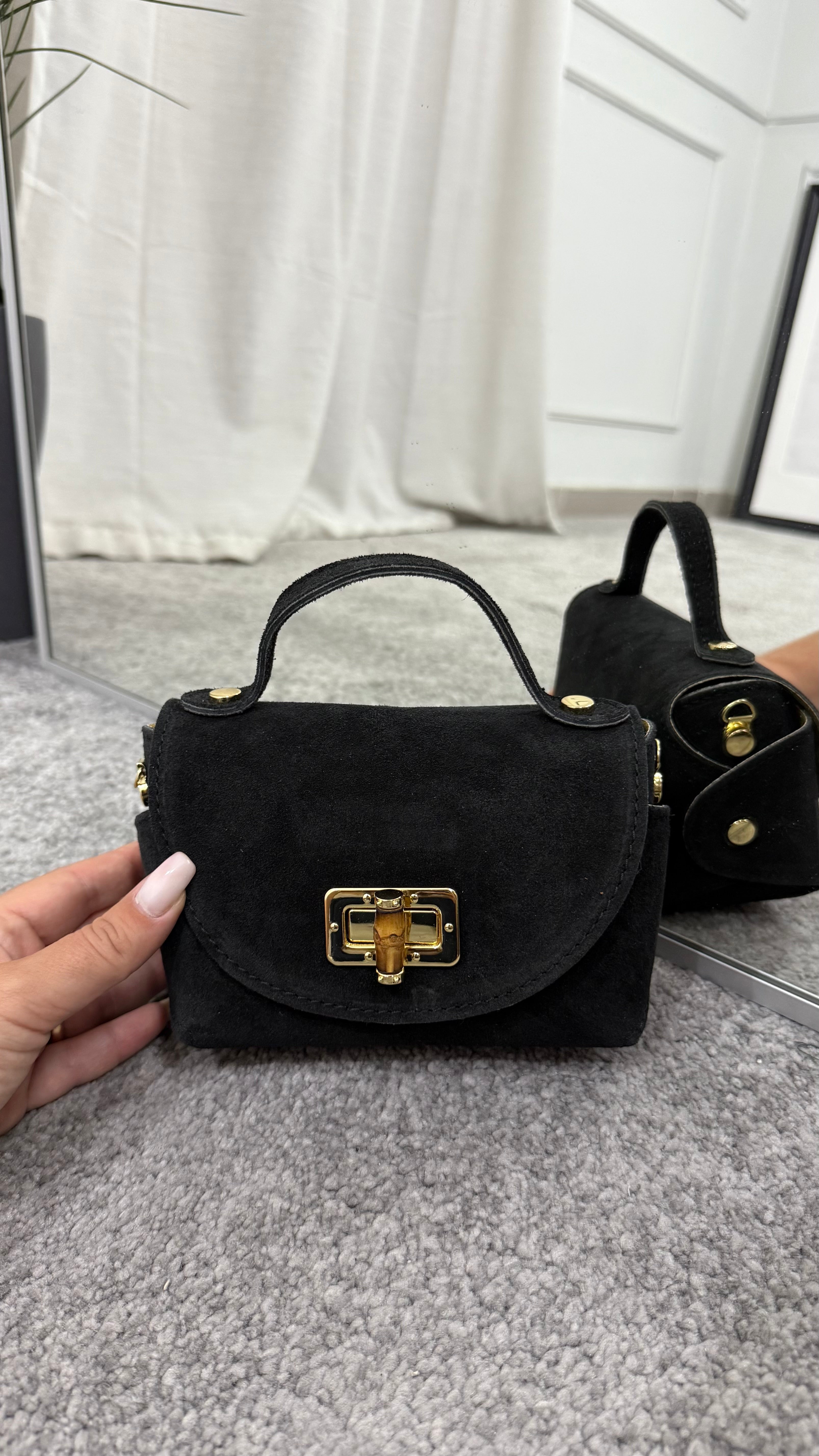 Minibag scamosciata