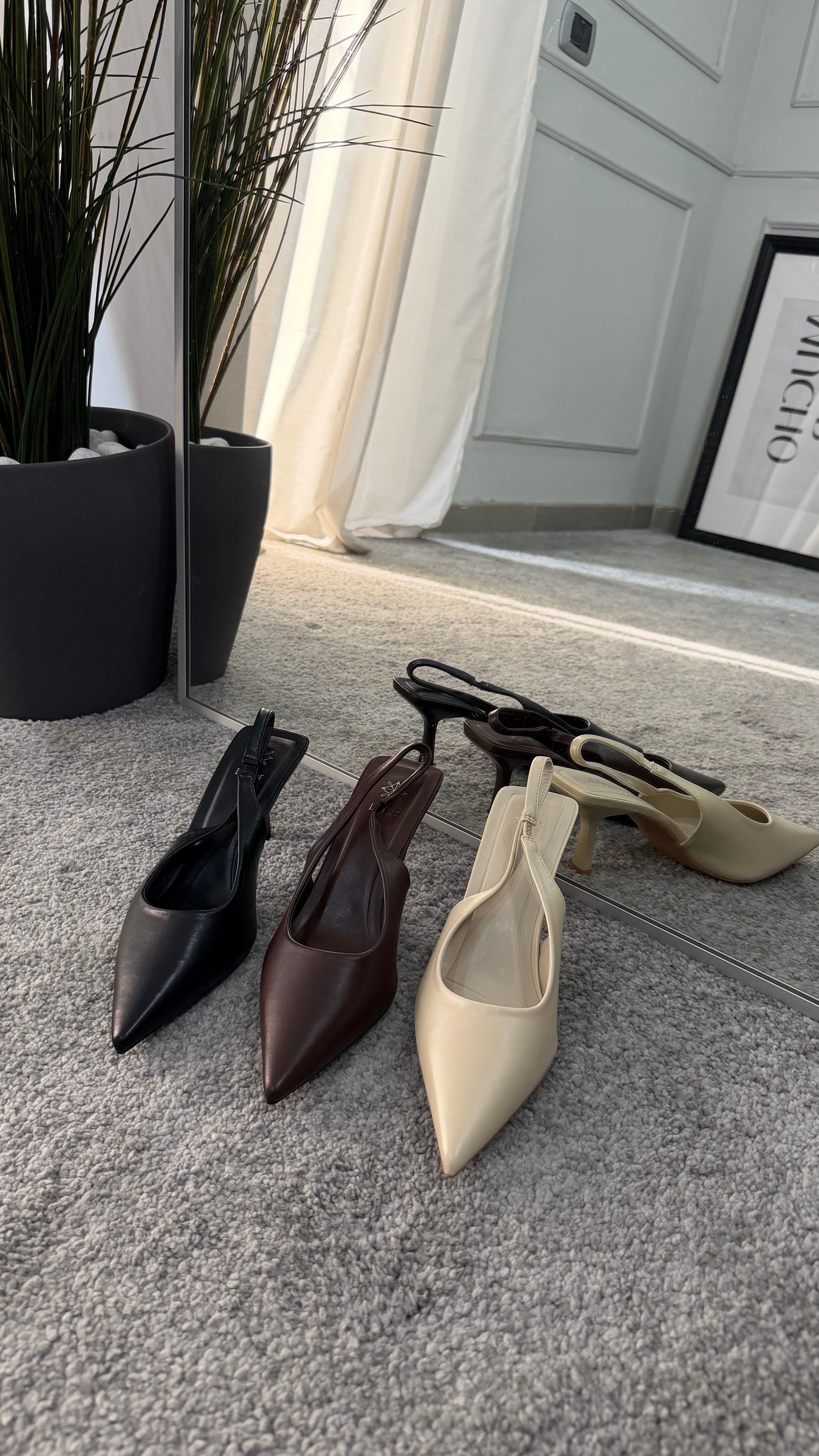 Slingback ecopelle 6cm