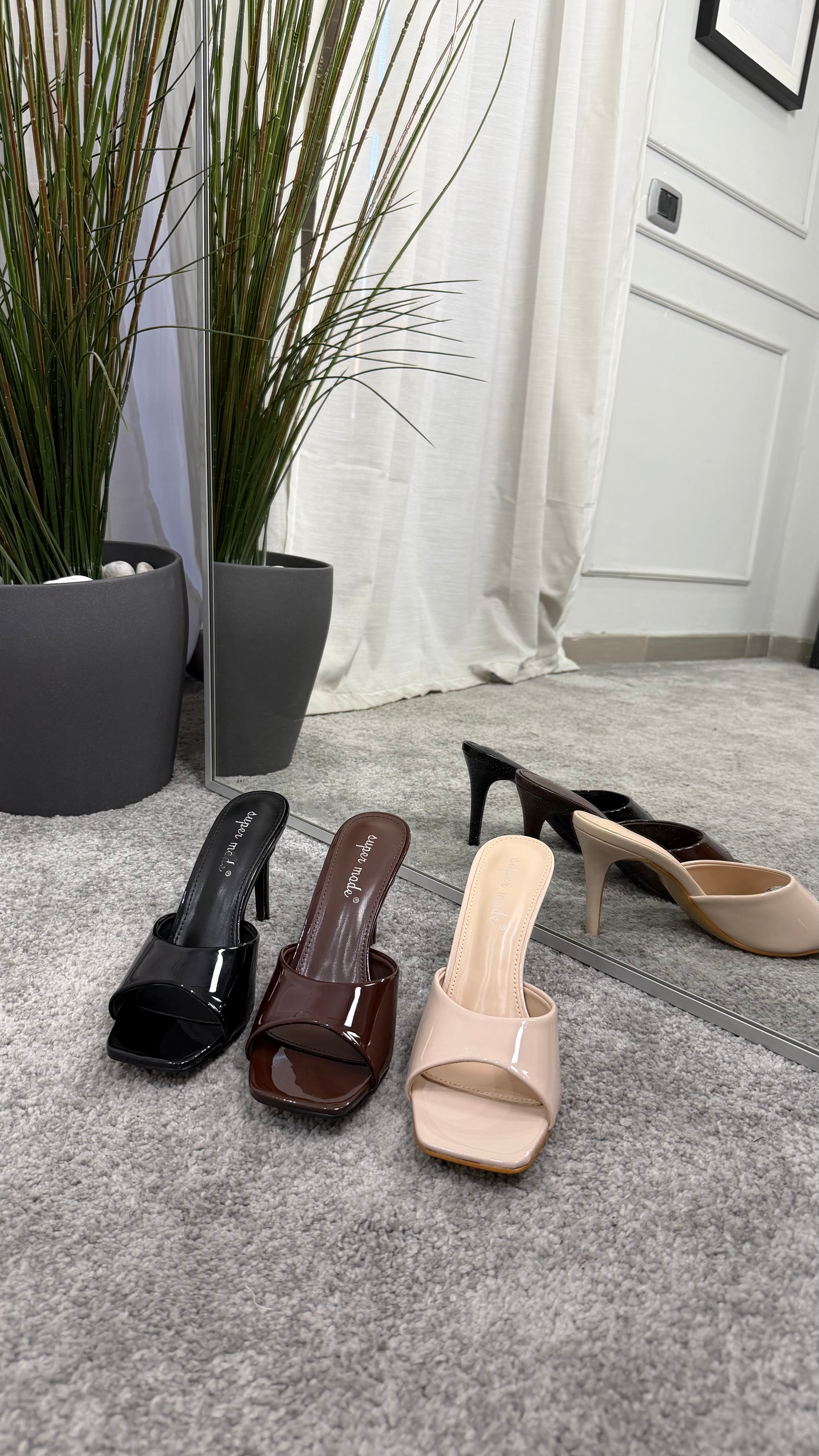 Mules punta quadrata