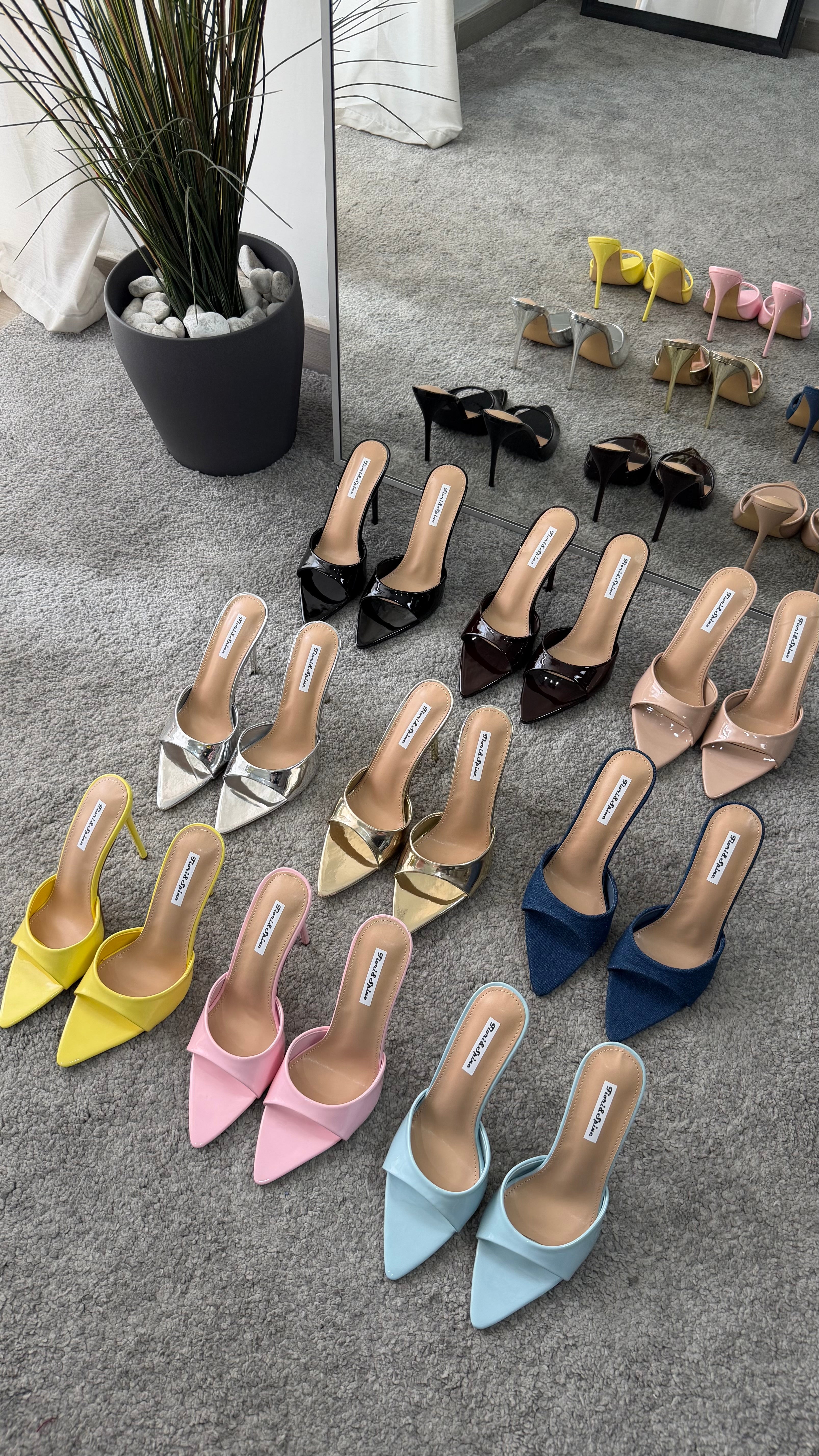 Mules vernice 12cm