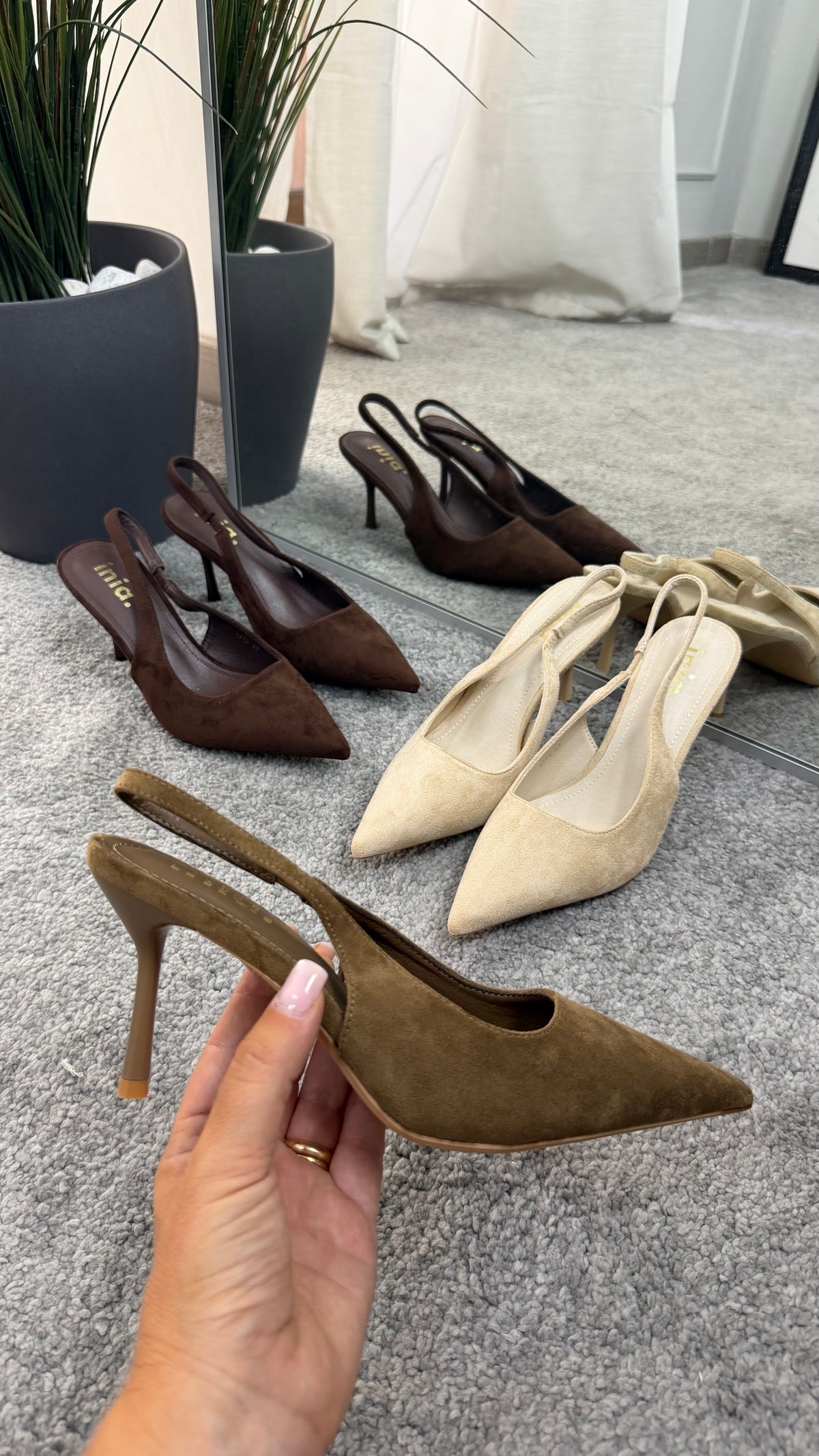 Slingback scamosciata