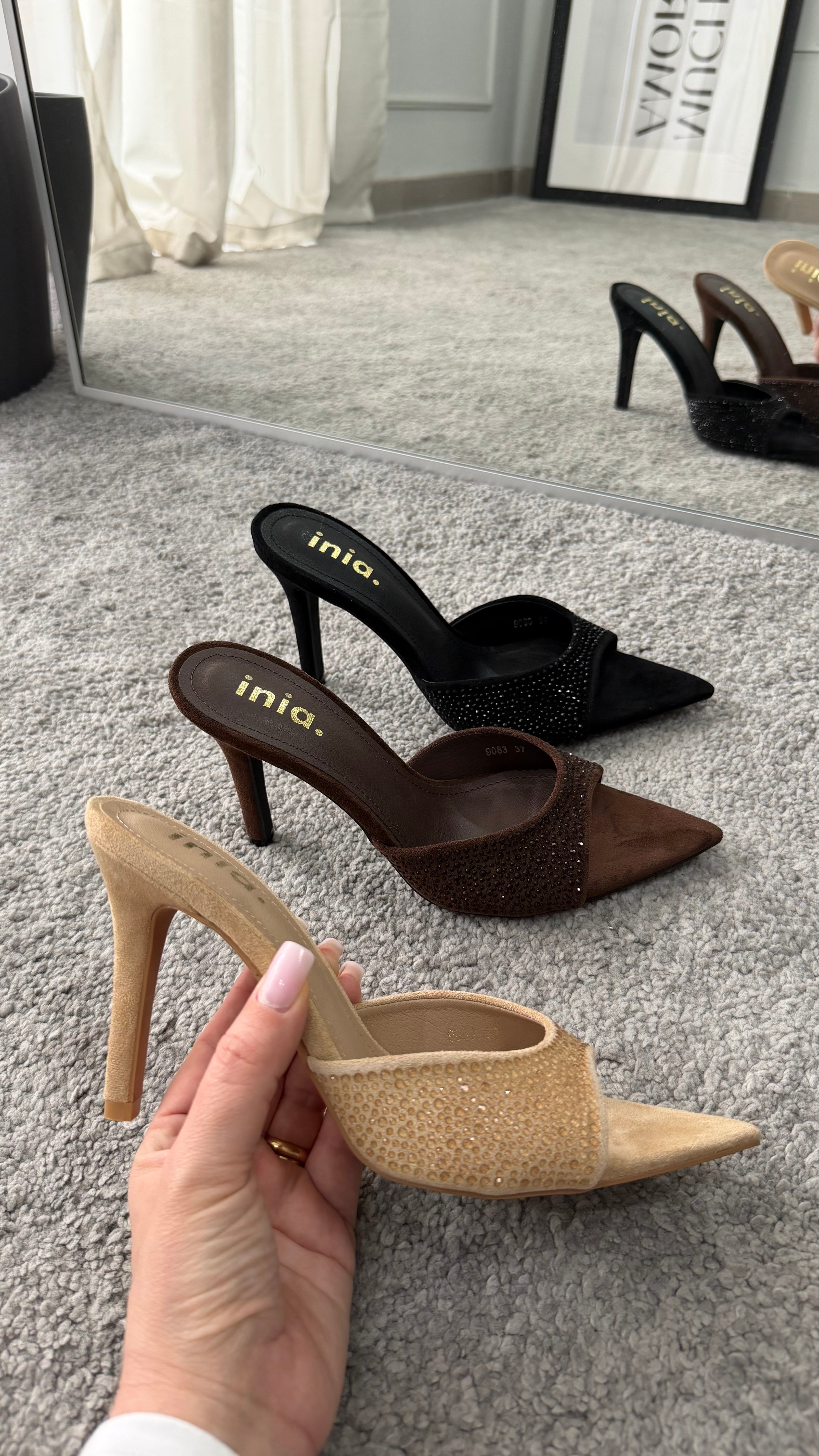 Mules strass 10,5cm