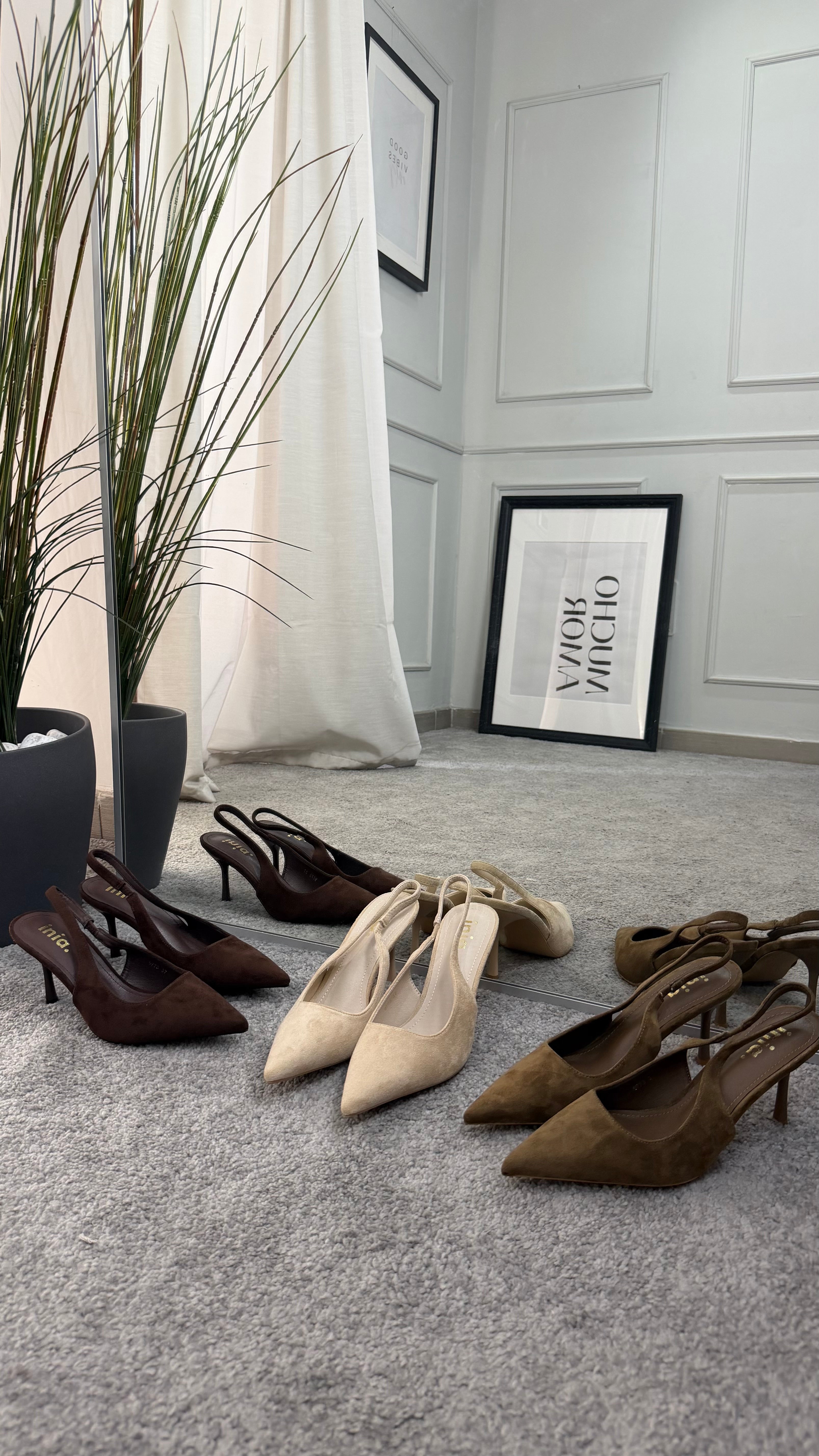 Slingback scamosciata