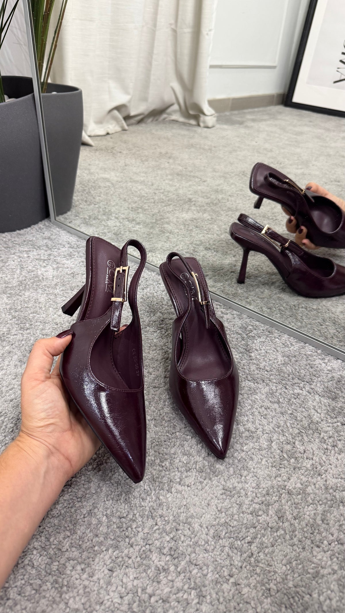 Slingback burgundy